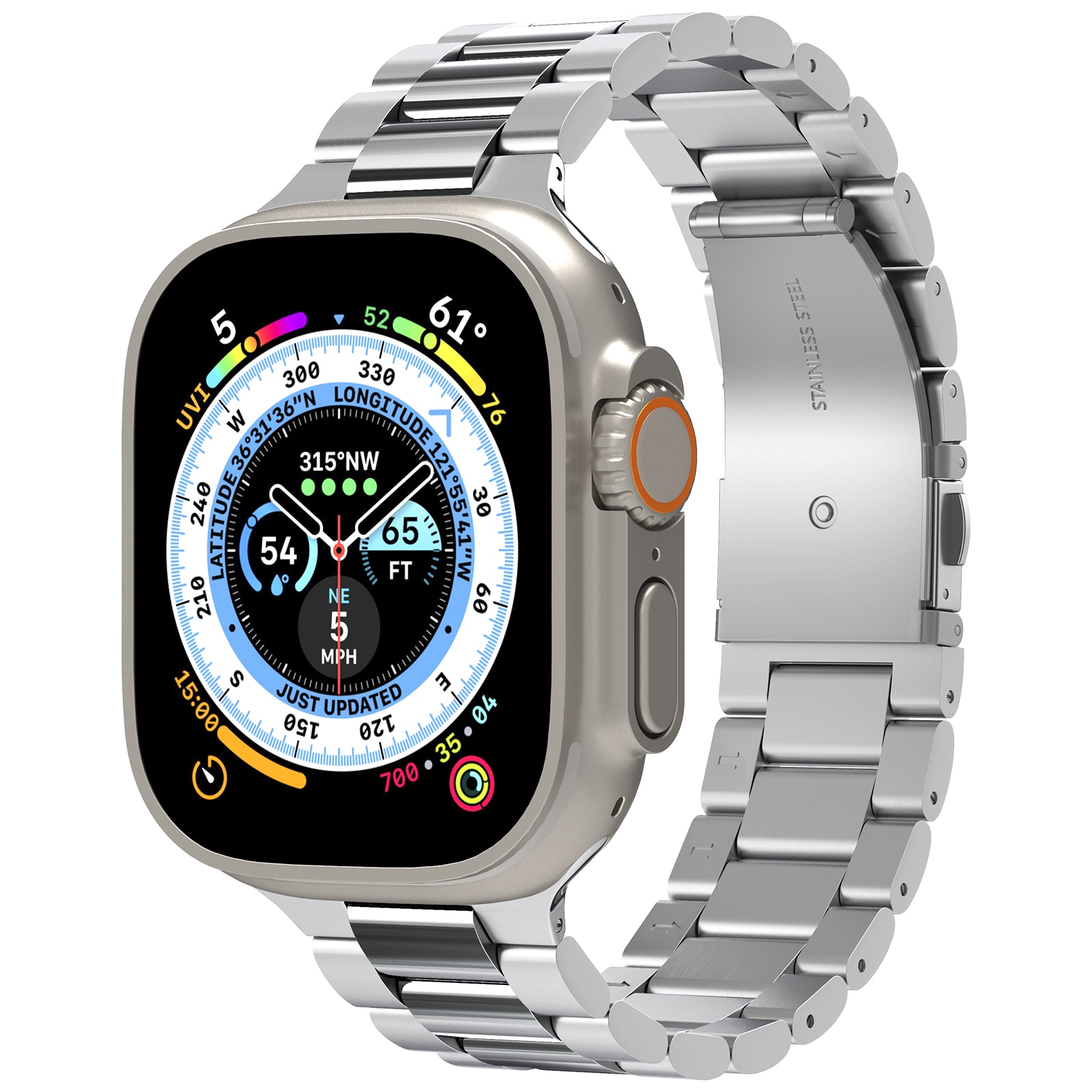 Cinturino Modern Fit 316L Apple Watch Ultra 49mm D'argento