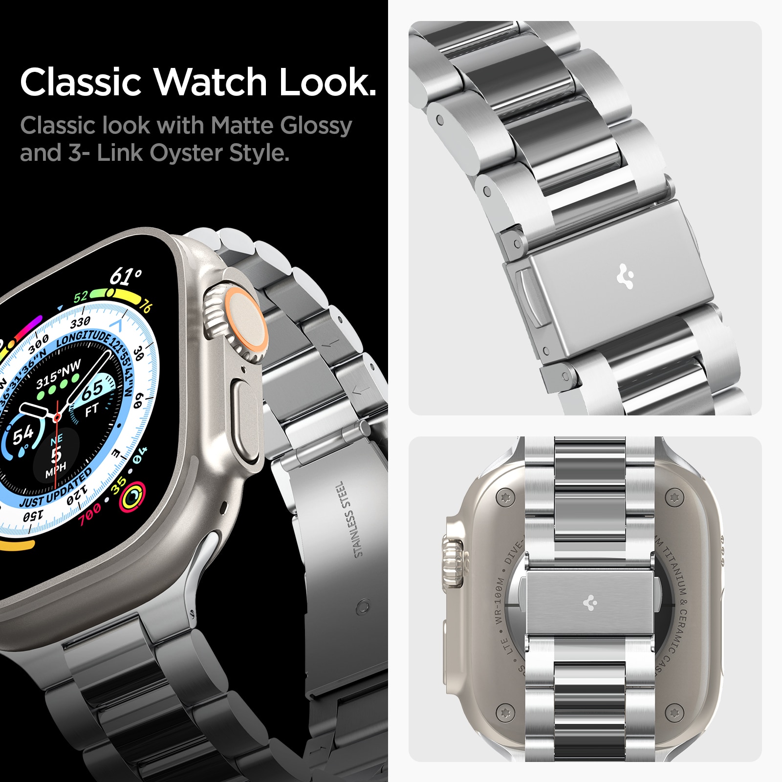 Cinturino Modern Fit 316L Apple Watch Ultra 2 49mm D'argento