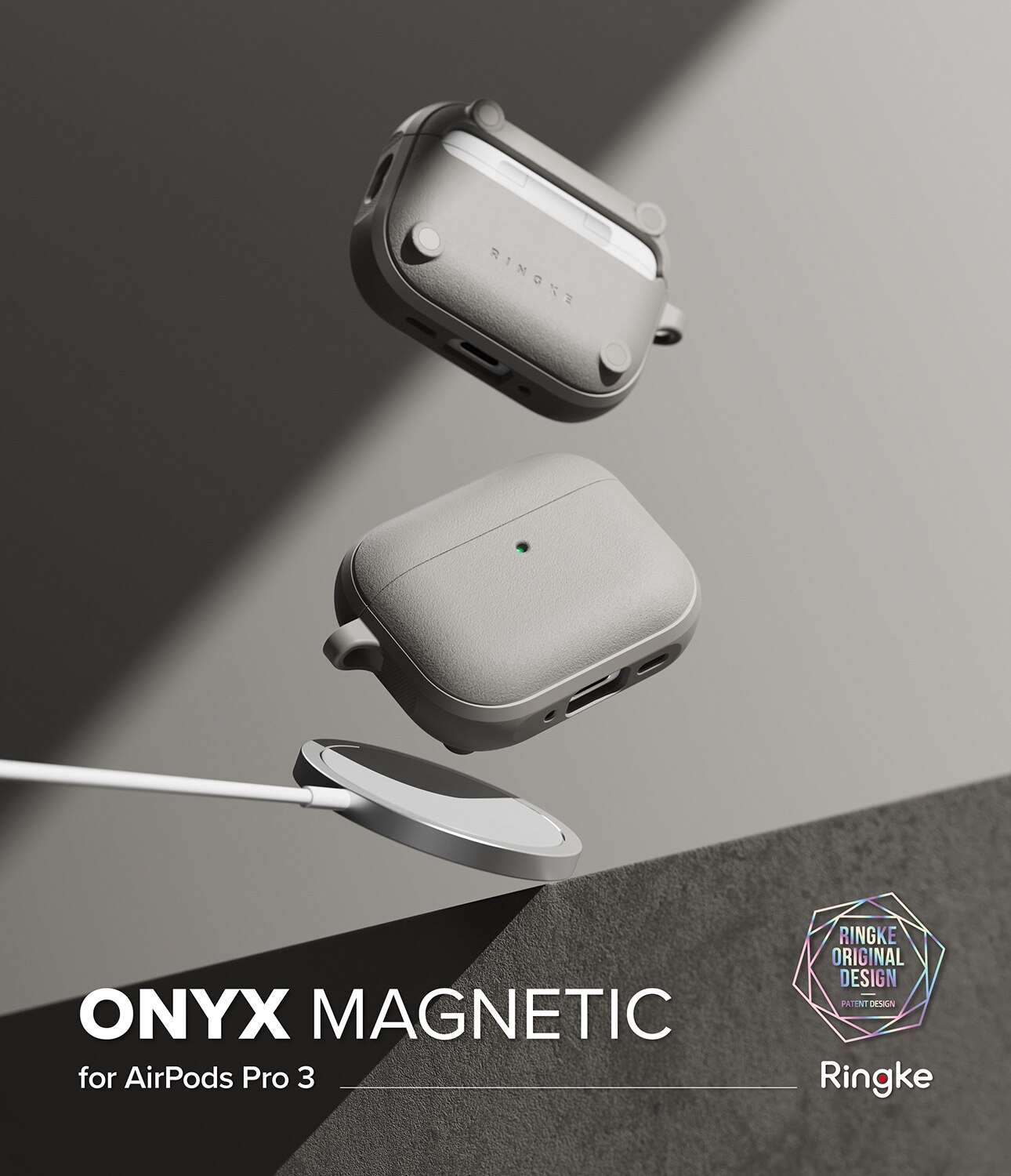 Cover Onyx Magnetic Apple AirPods Pro 3 Warm Gray