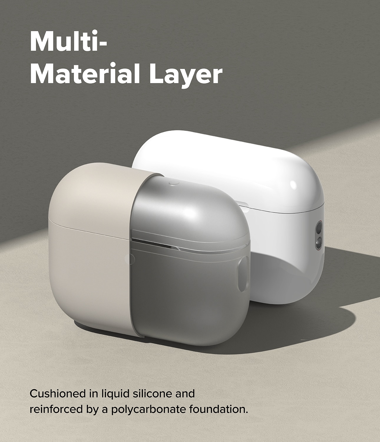 Silicone Cover Apple AirPods Pro 3 Stone