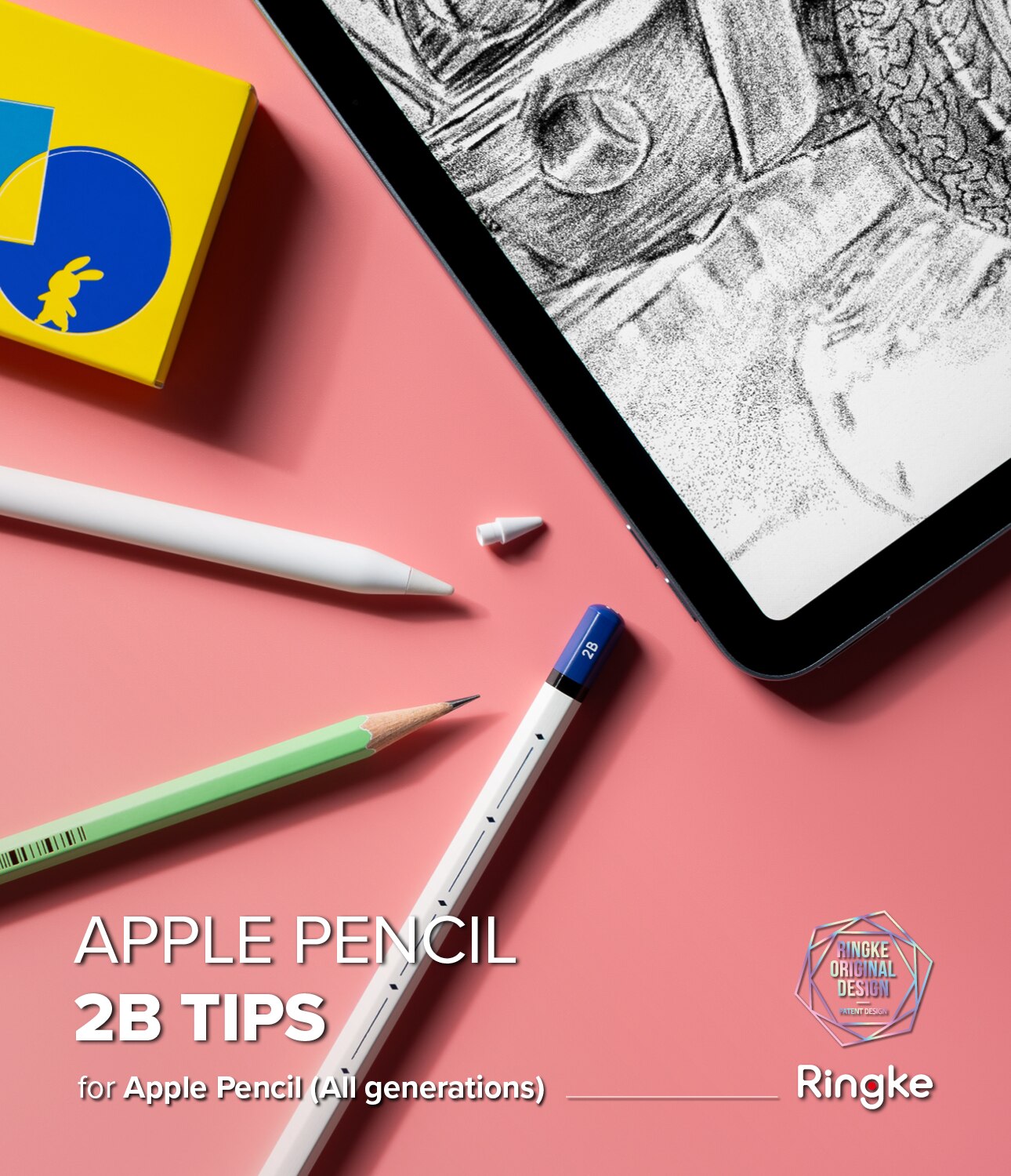 2B Tip Apple Pencil (3 pezzi), bianco