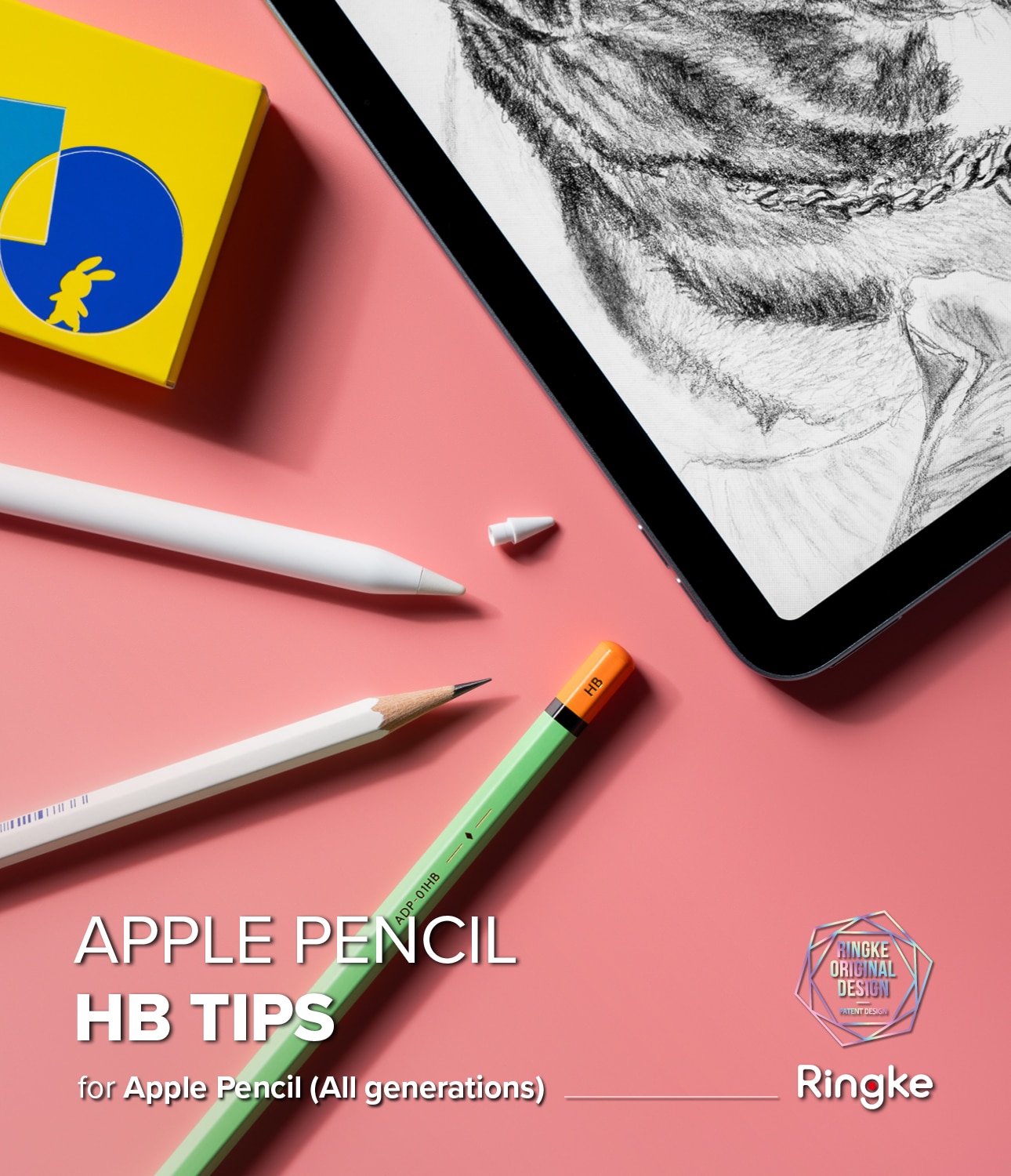 HB Tip Apple Pencil (3 pezzi), bianco