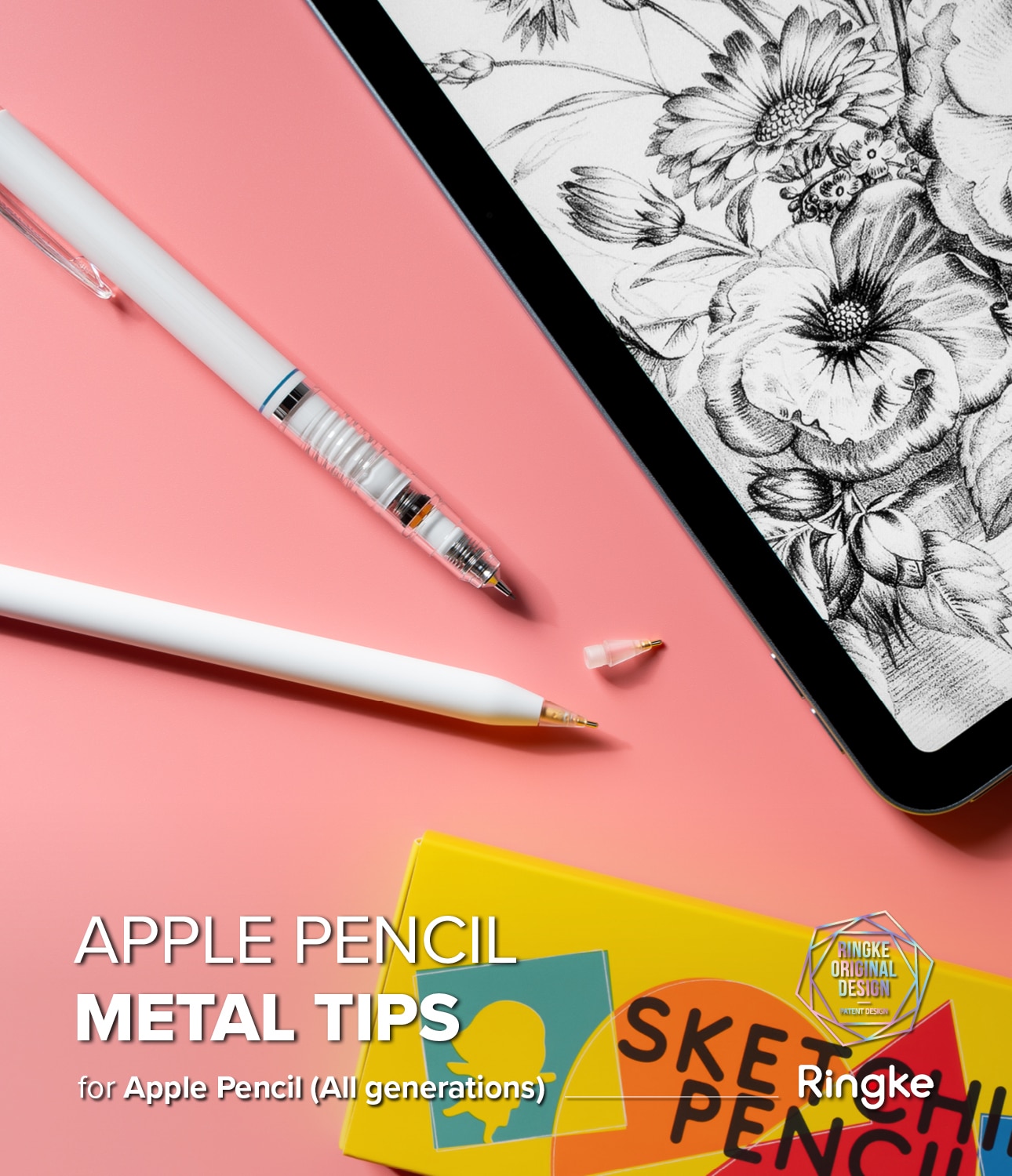Metal Tip Apple Pencil (3 pezzi), bianco