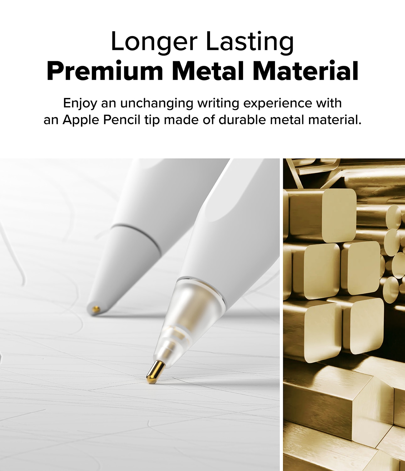 Metal Tip Apple Pencil (3 pezzi), bianco