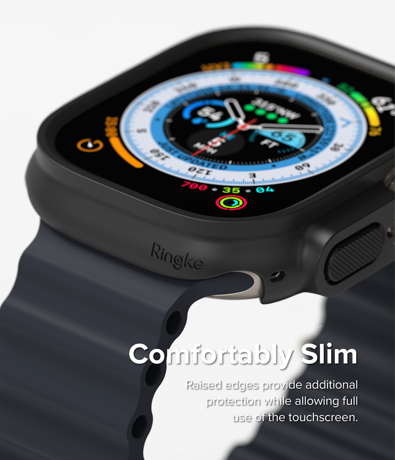 Cover Slim (2 pezzi) Apple Watch Ultra 2 49mm Matte Black & Clear