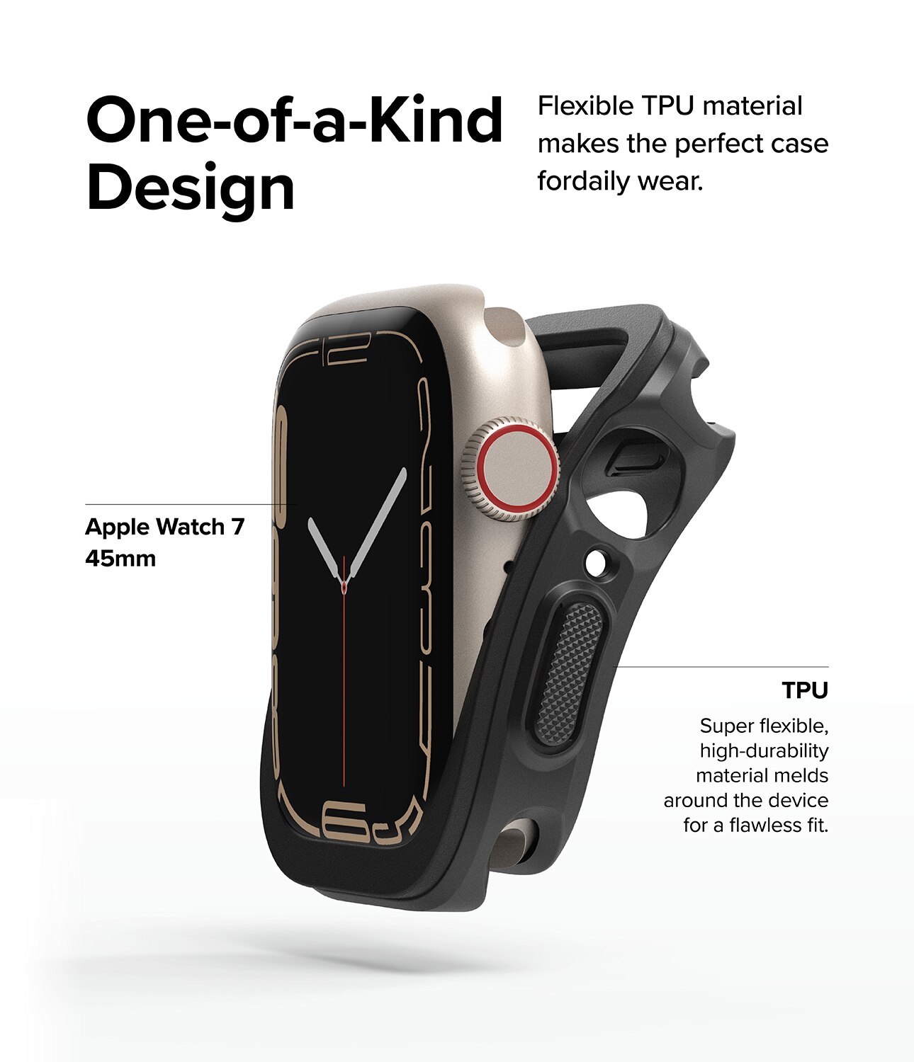 Cover Air Sports Apple Watch 45mm Series 8 Black