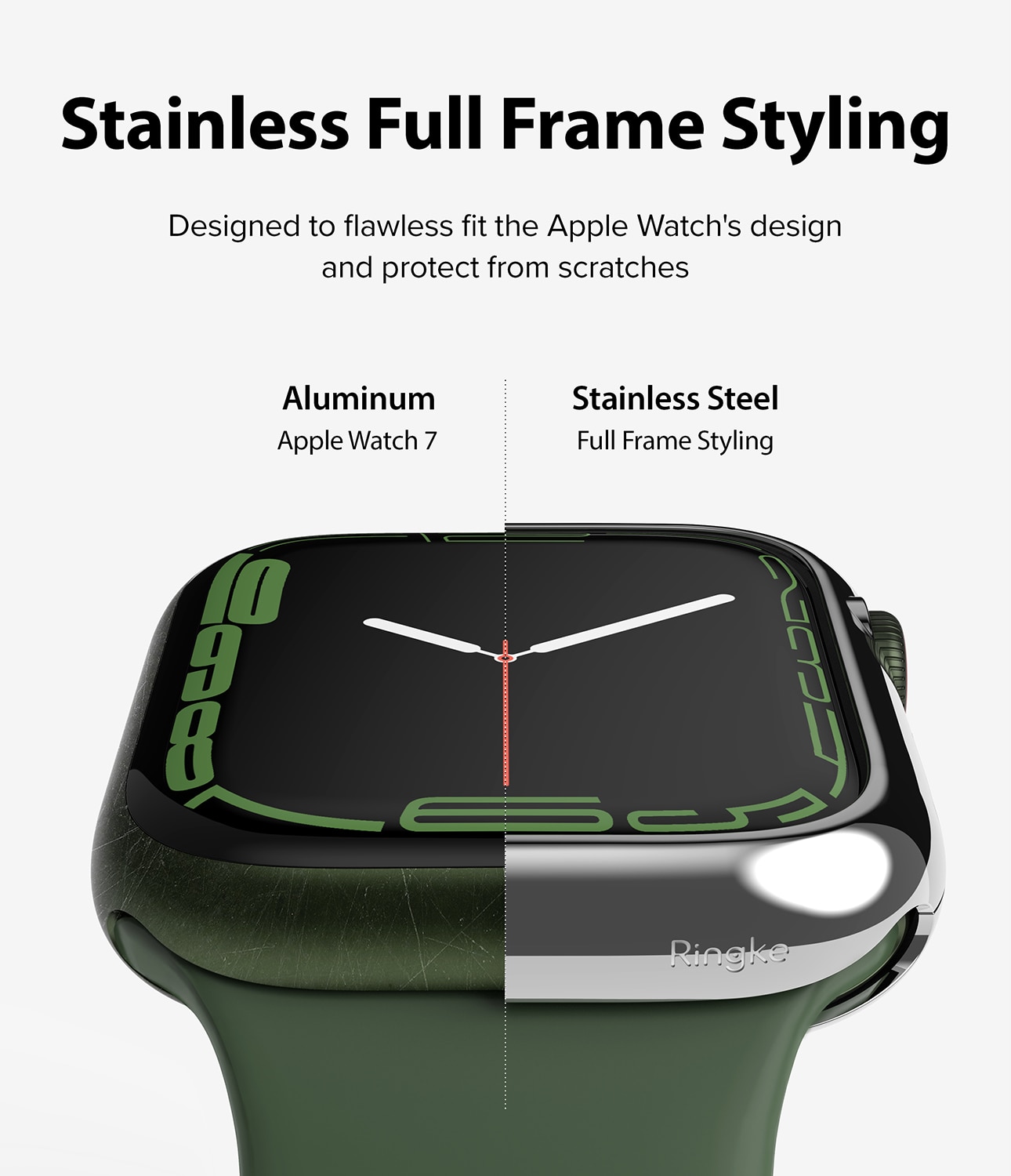 Cover Full Frame Apple Watch 41mm Series 8 D'argento