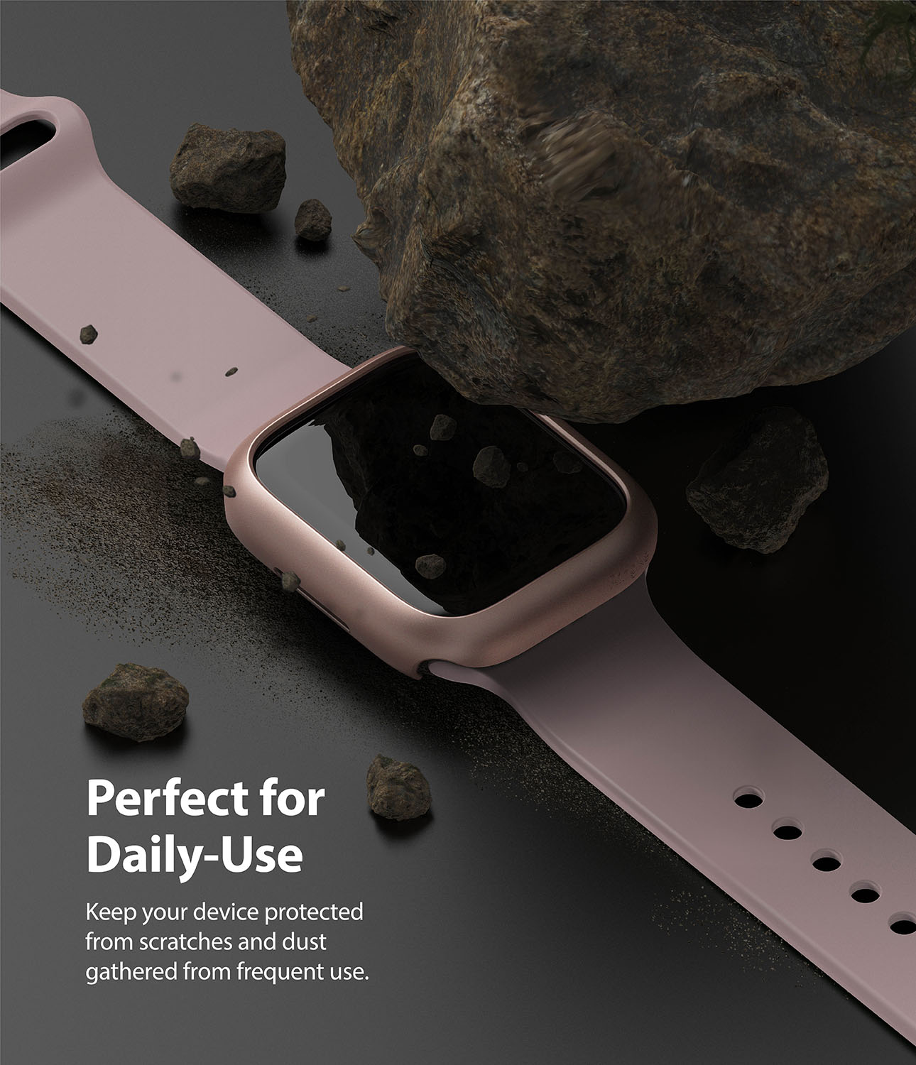 Cover Slim (2 pezzi) Apple Watch 41mm Series 9 Pink & Clear