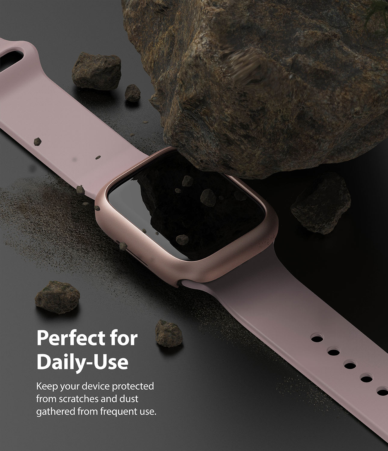 Cover Slim (2 pezzi) Apple Watch 41mm Series 7 Pink & Clear