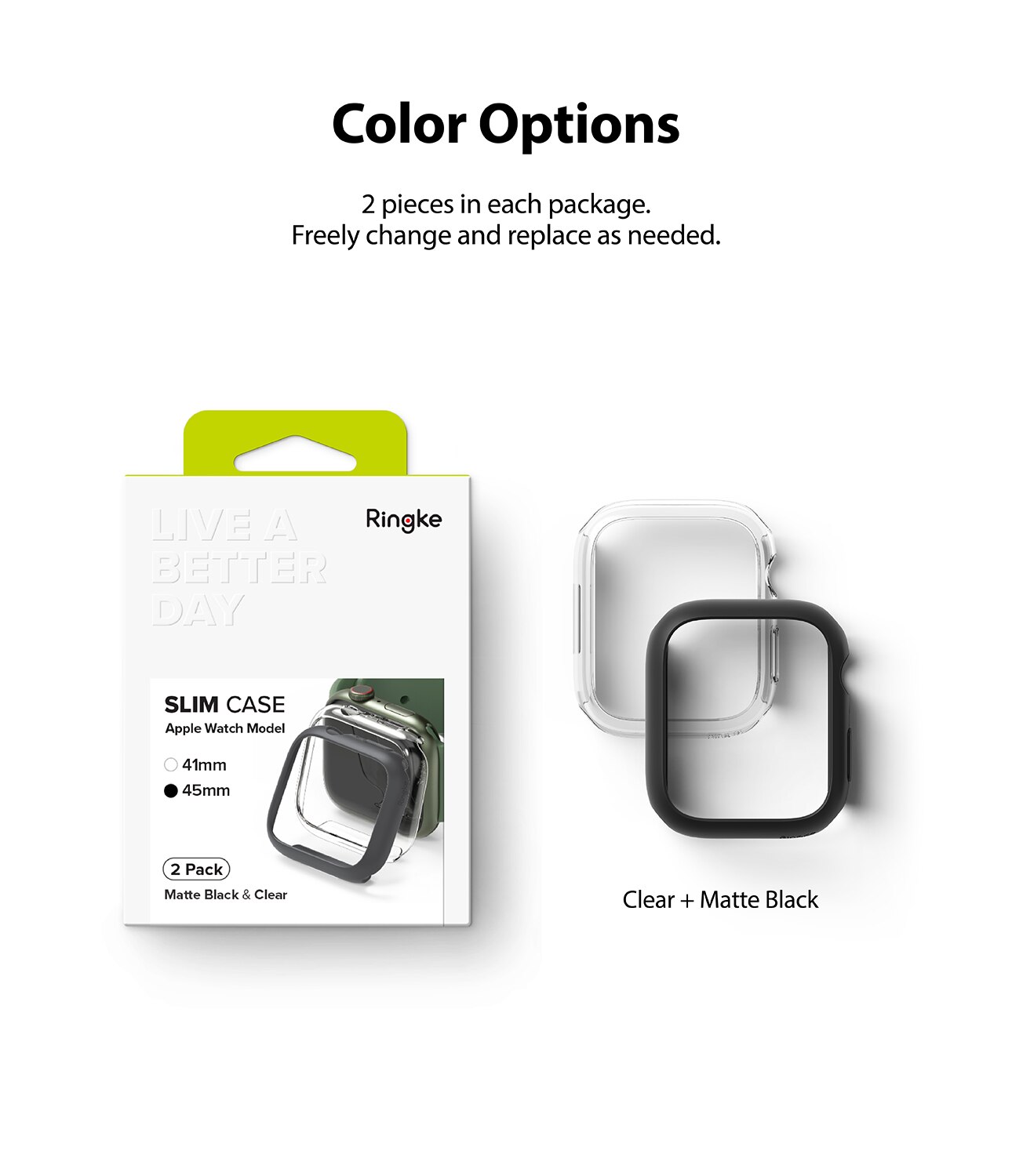 Cover Slim (2 pezzi) Apple Watch Series 7 45mm Multi colore/motivo