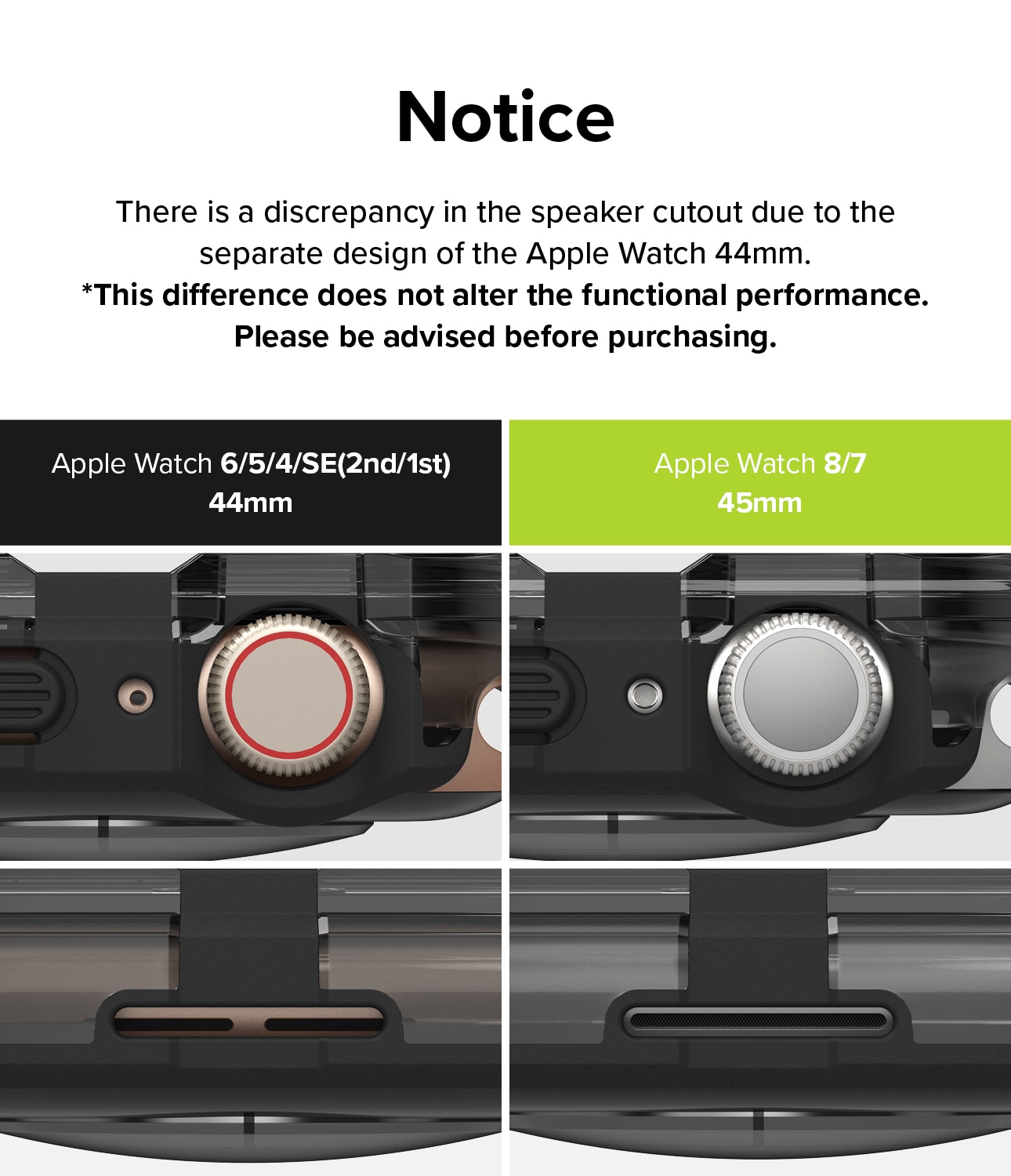 Cover Fusion Bumper Apple Watch 44mm Black