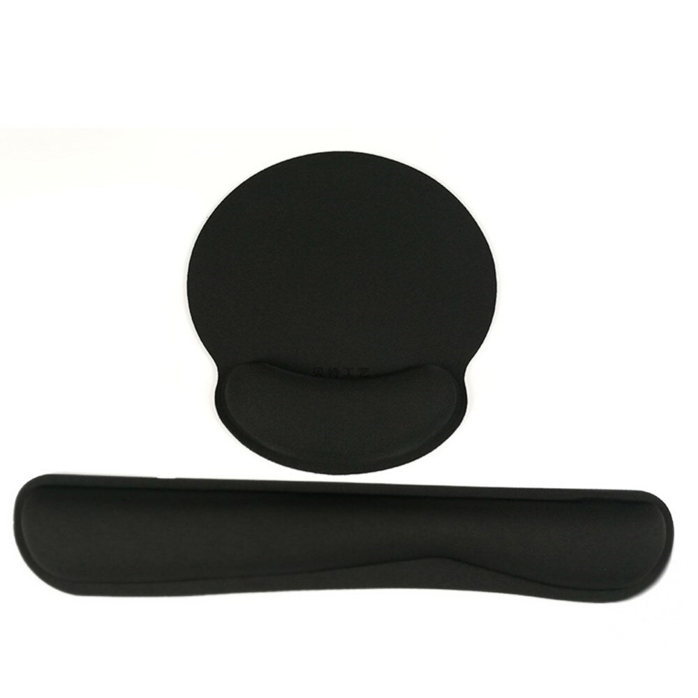 Supporto da polso per tastiera e mousepad, nero