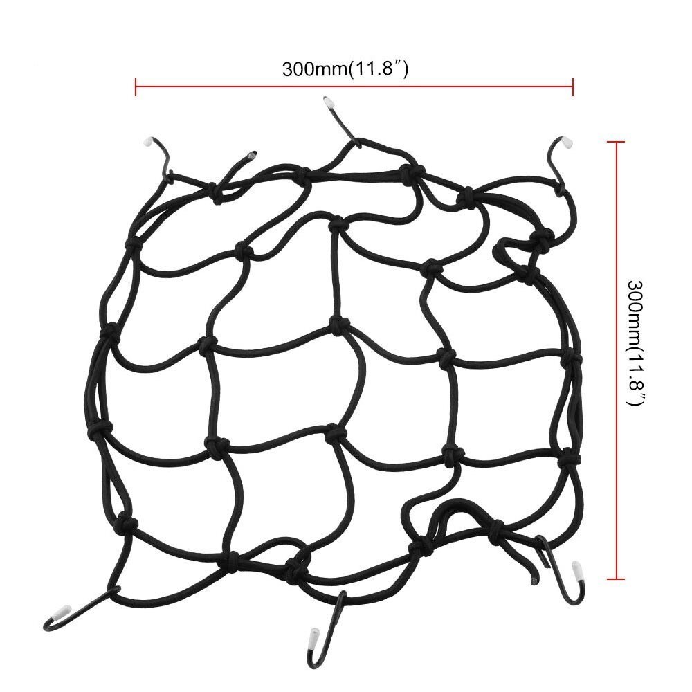 Rete porta bagagli per moto, nero