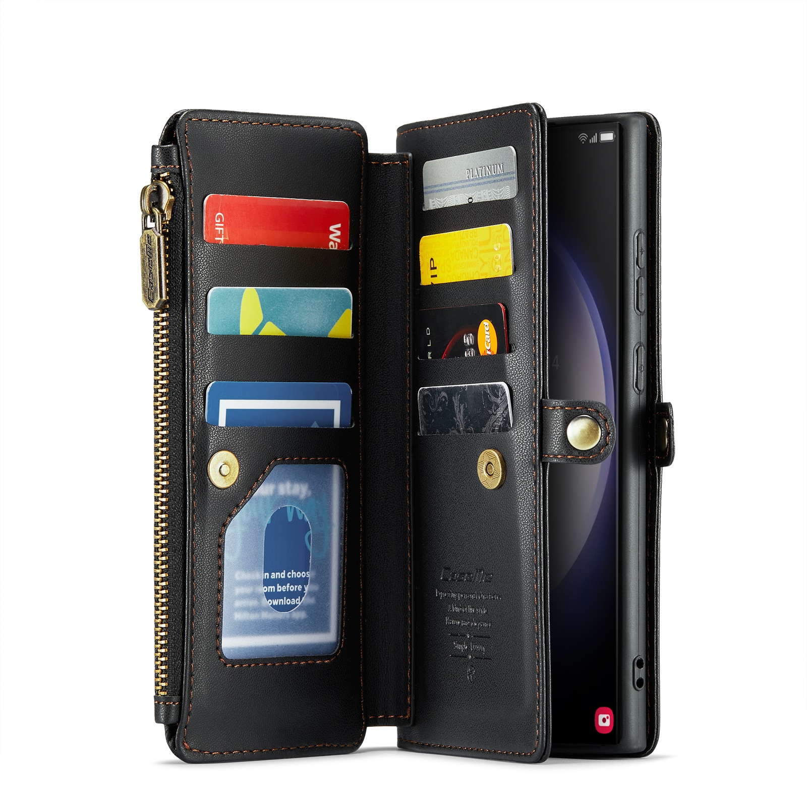 Custodia portafoglio Samsung Galaxy S23 Ultra nero