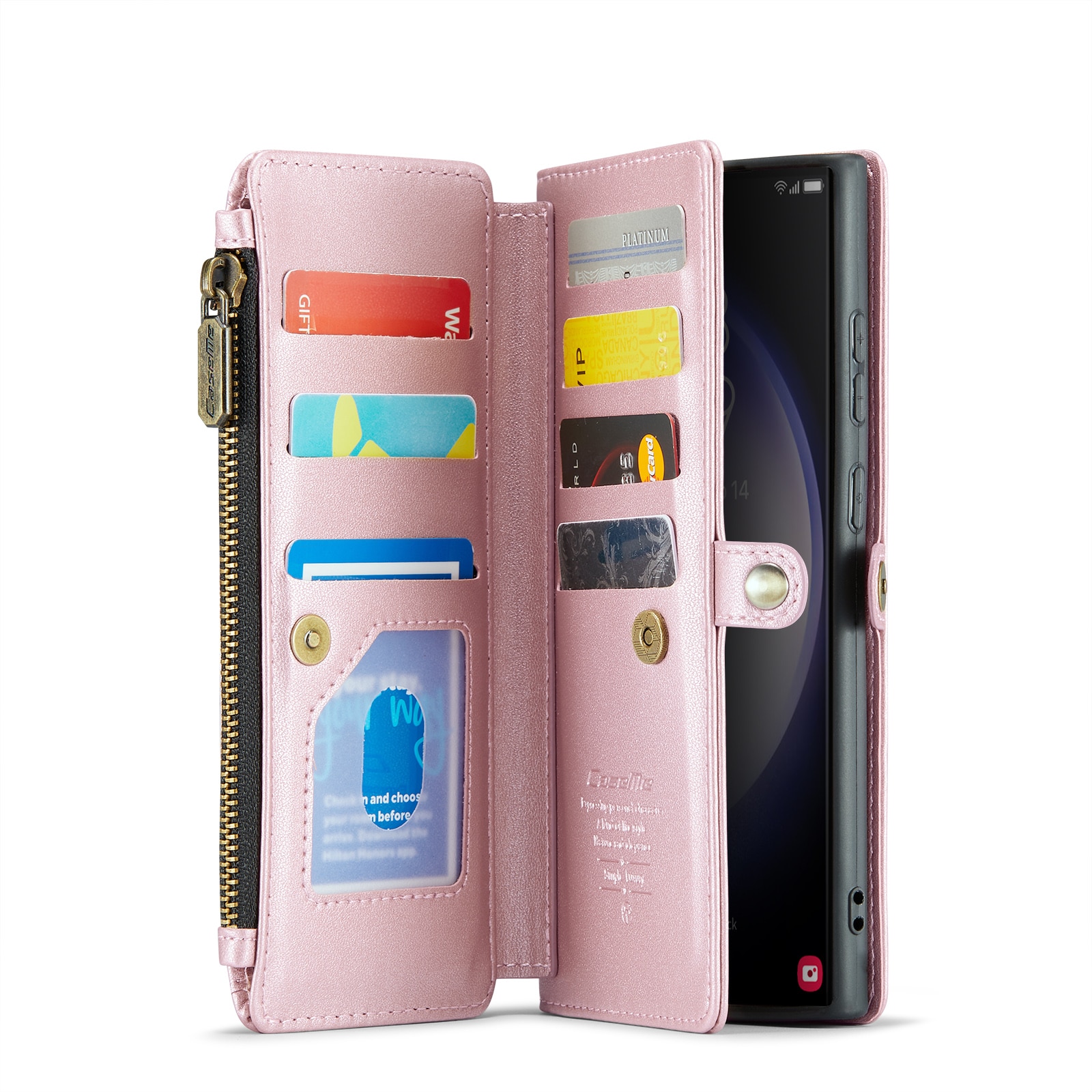 Custodia portafoglio Samsung Galaxy S23 Ultra rosa