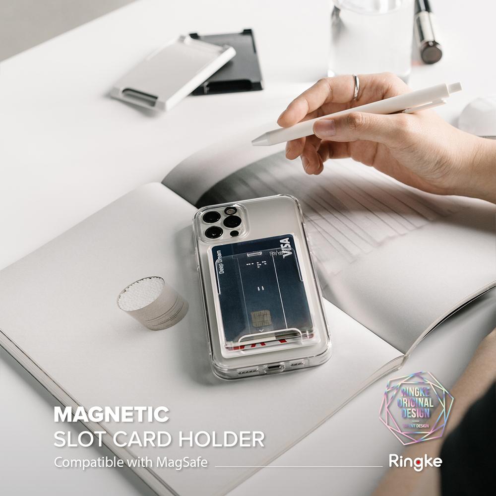 Magnetic Slot Card Holder MagSafe Grigio