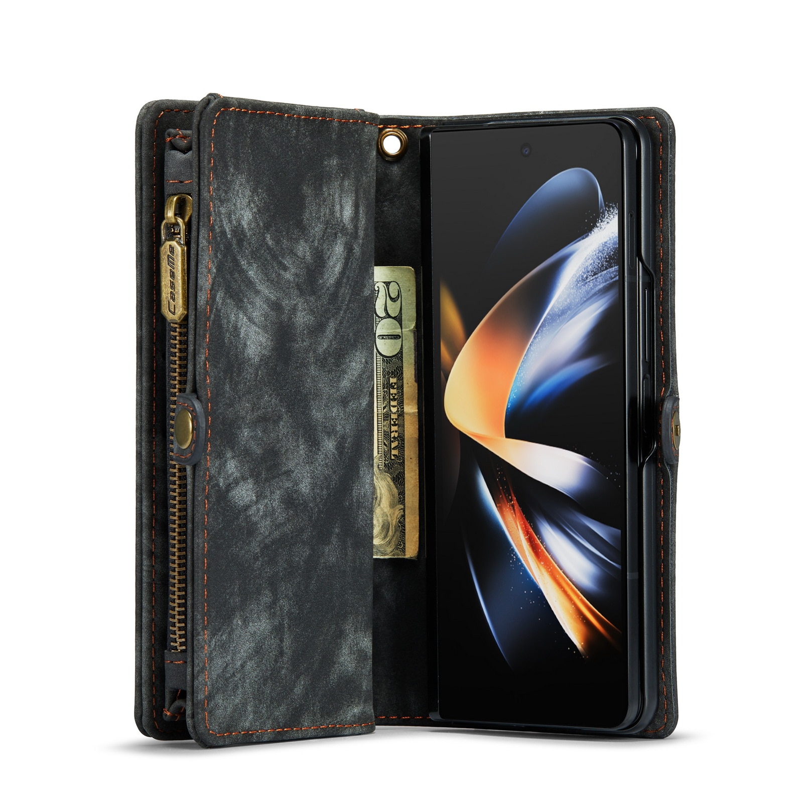 Cover portafoglio Multi-Slot Samsung Galaxy Z Fold 5 grigio