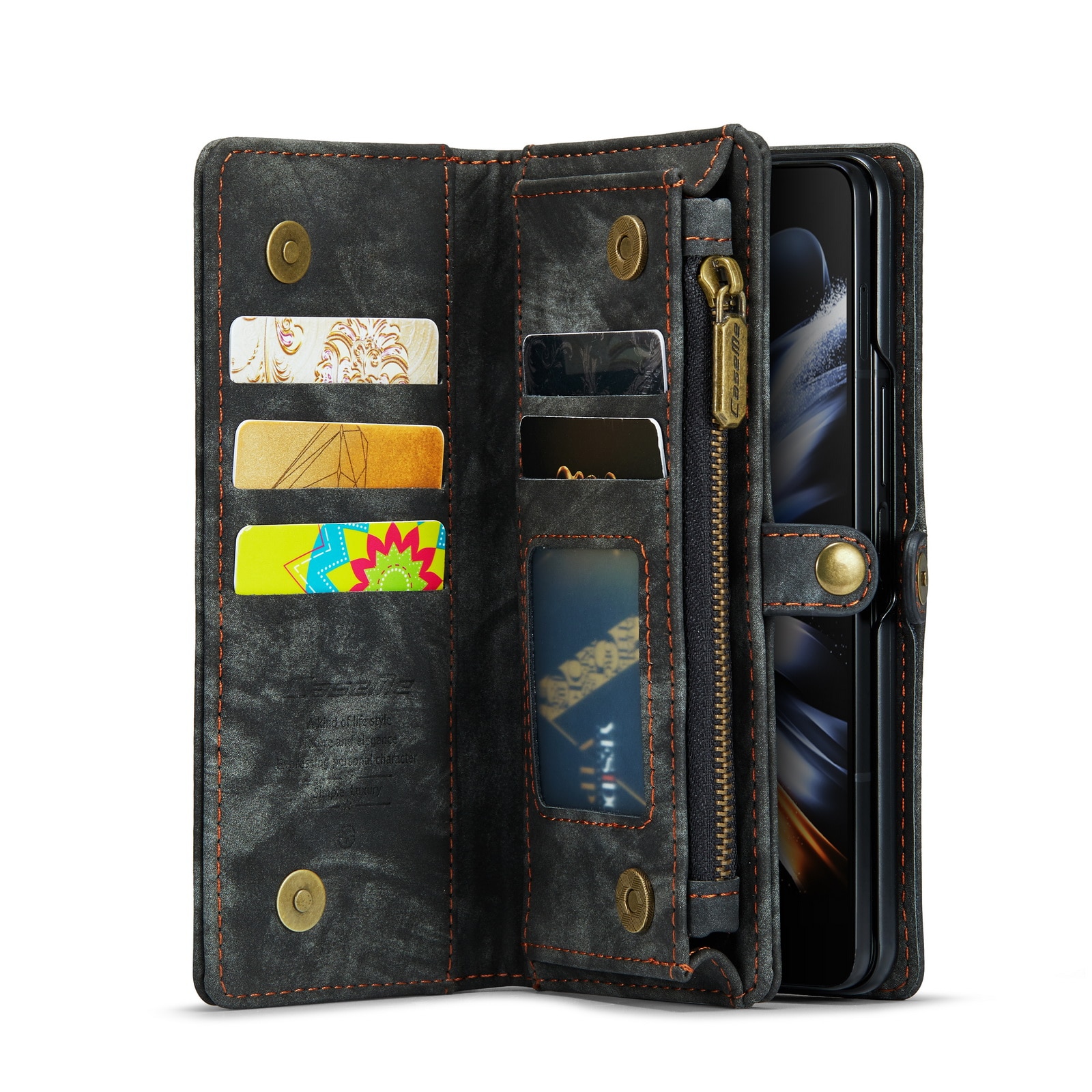 Cover portafoglio Multi-Slot Samsung Galaxy Z Fold 5 grigio