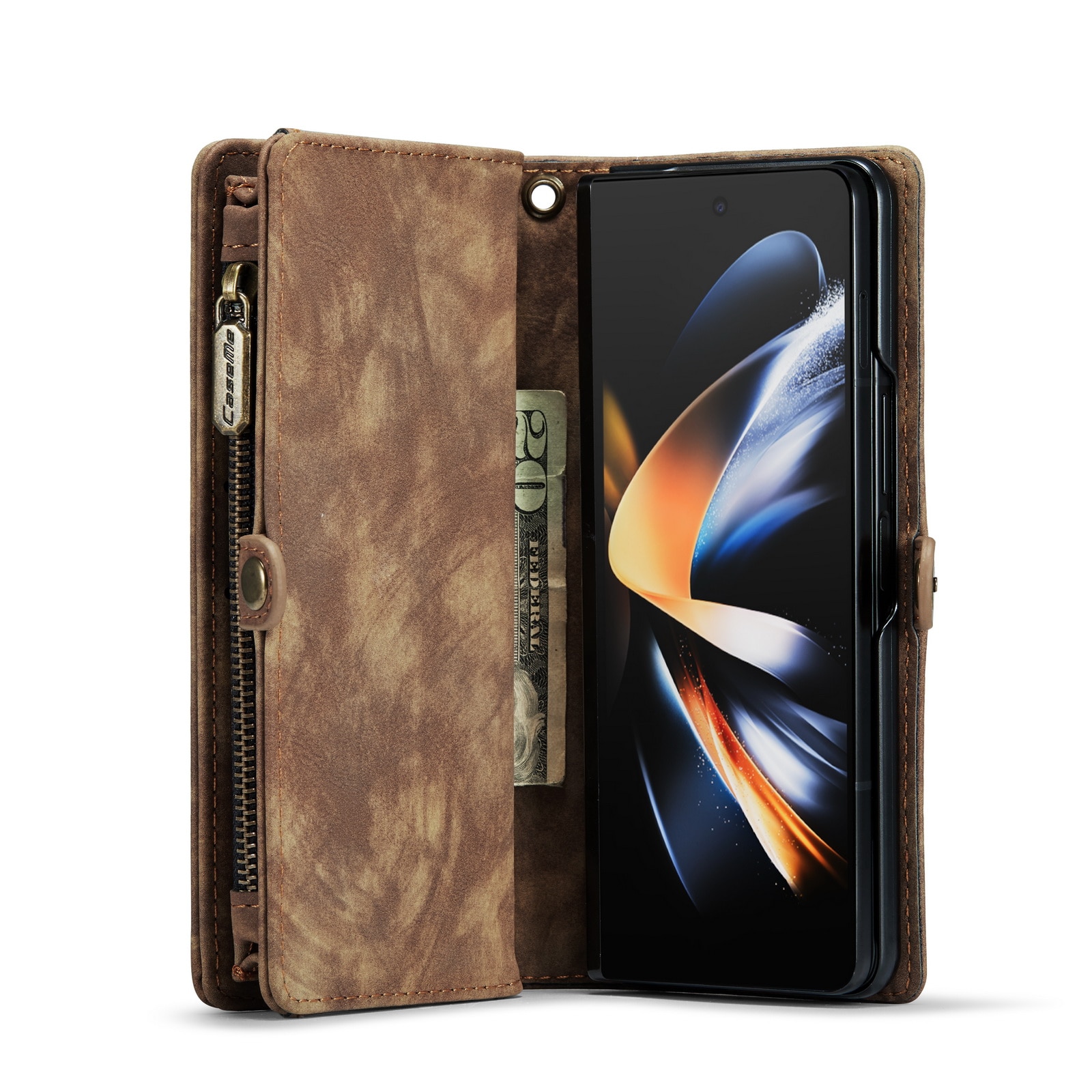 Cover portafoglio Multi-Slot Samsung Galaxy Z Fold 4 Marrone