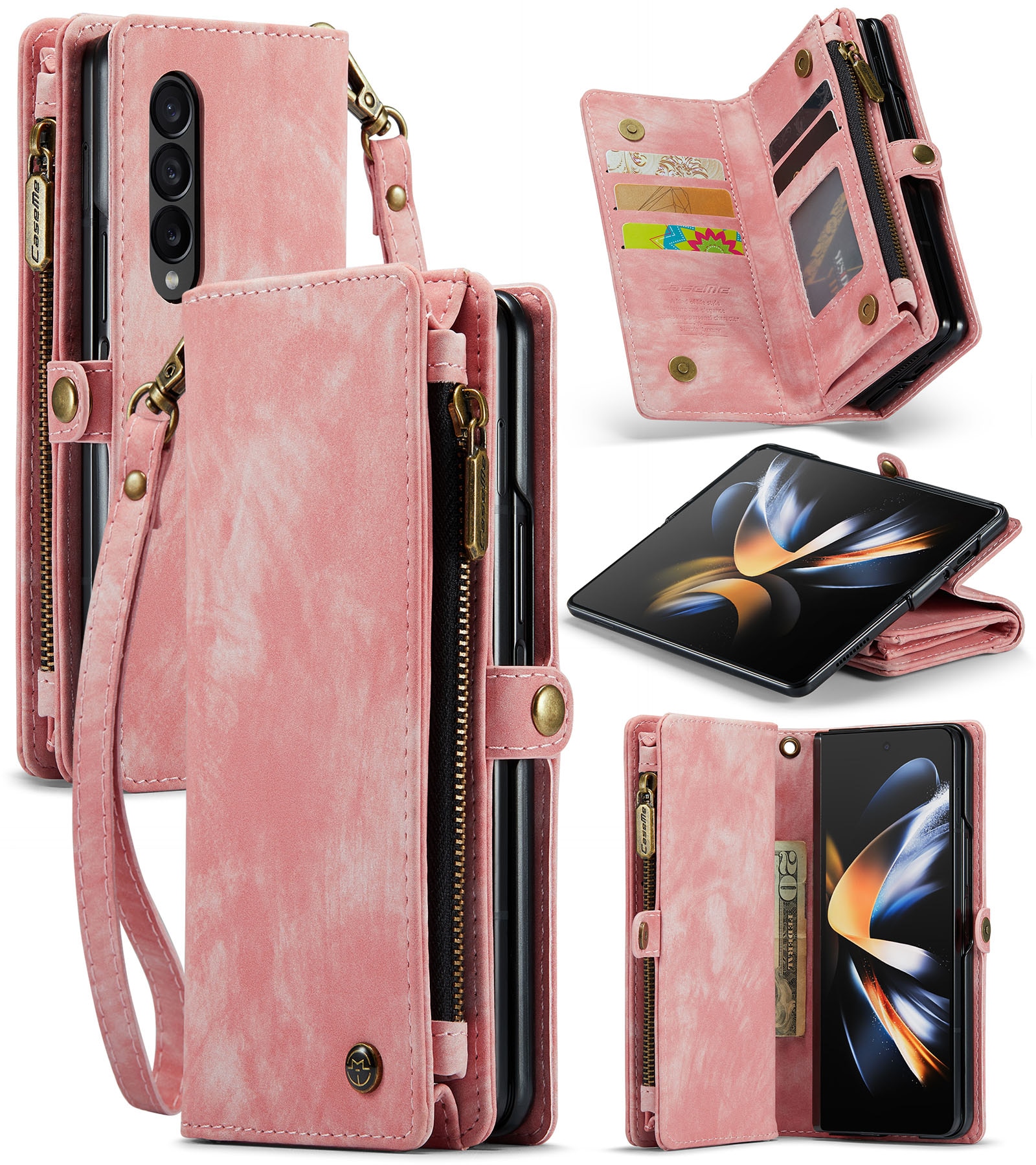 Cover portafoglio Multi-Slot Samsung Galaxy Z Fold 5 rosa