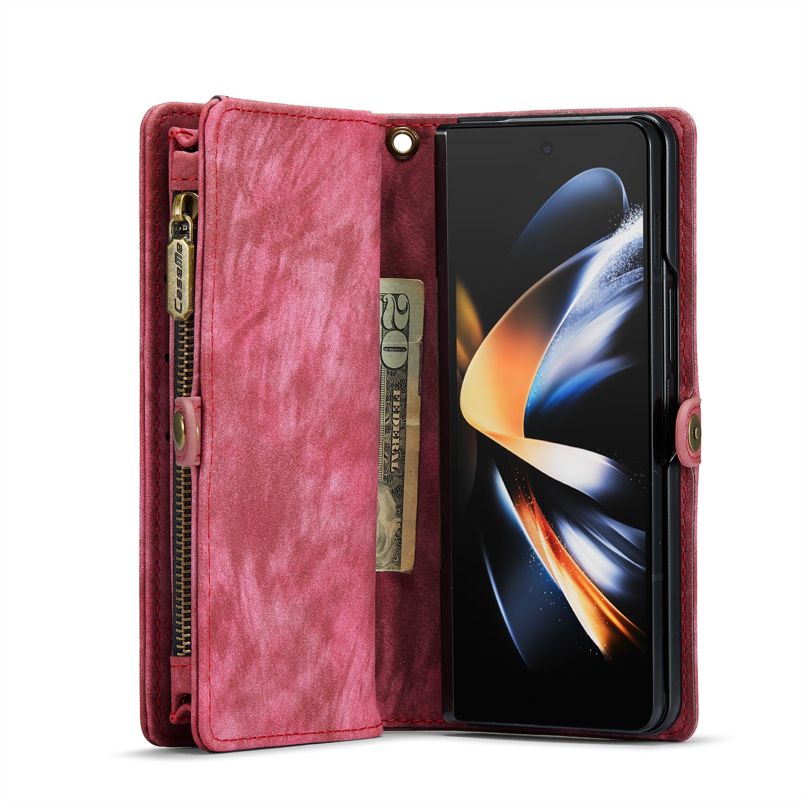 Cover portafoglio Multi-Slot Samsung Galaxy Z Fold 5 rosso