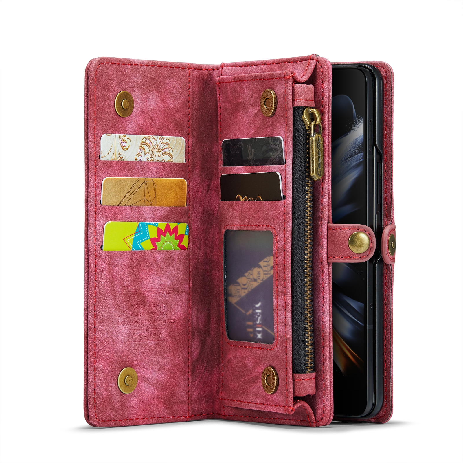 Cover portafoglio Multi-Slot Samsung Galaxy Z Fold 5 rosso