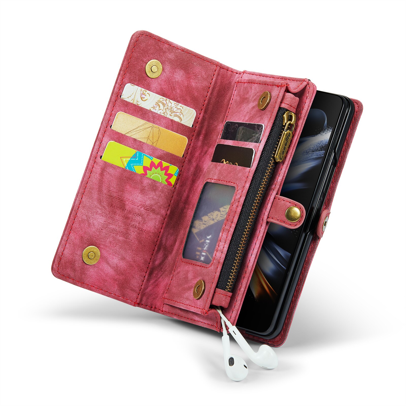 Cover portafoglio Multi-Slot Samsung Galaxy Z Fold 5 Rosso