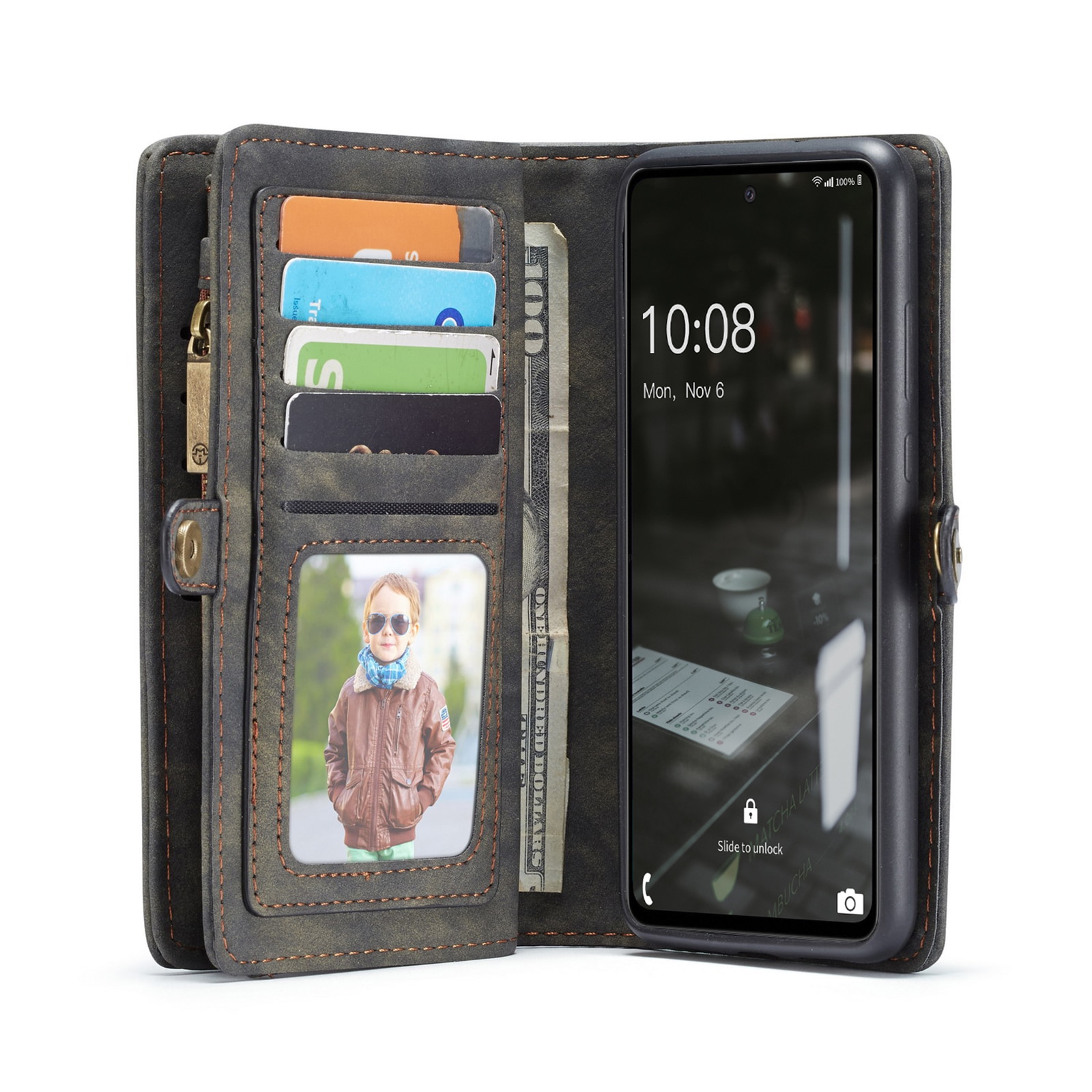 Cover portafoglio Multi-Slot Samsung Galaxy A33 Grigio