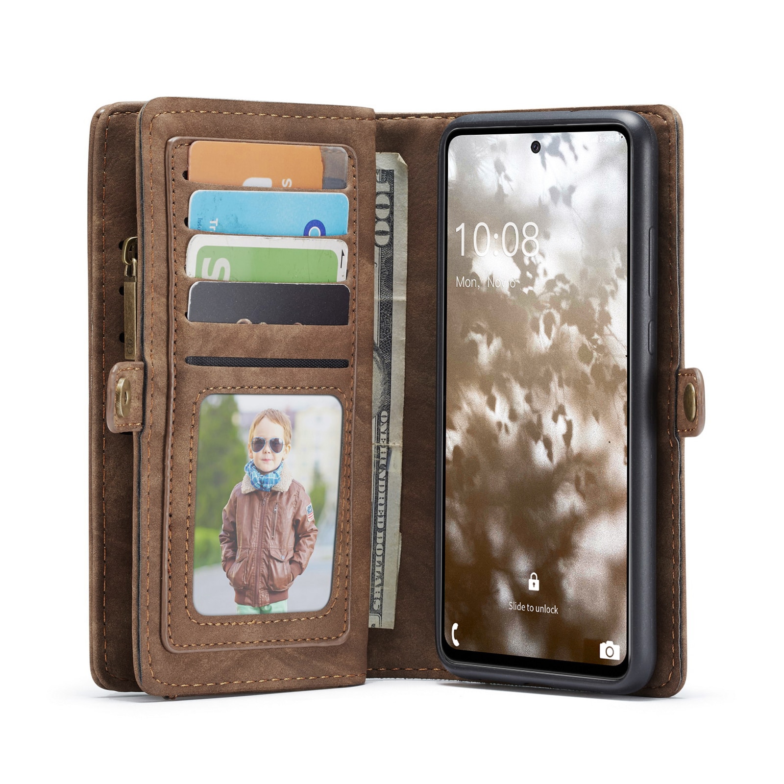 Cover portafoglio Multi-Slot Samsung Galaxy A53 Marrone