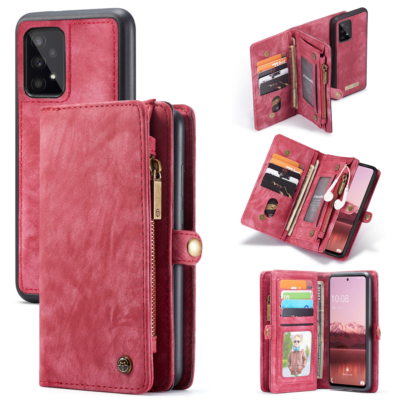 Cover portafoglio Multi-Slot Samsung Galaxy A53 Rosso