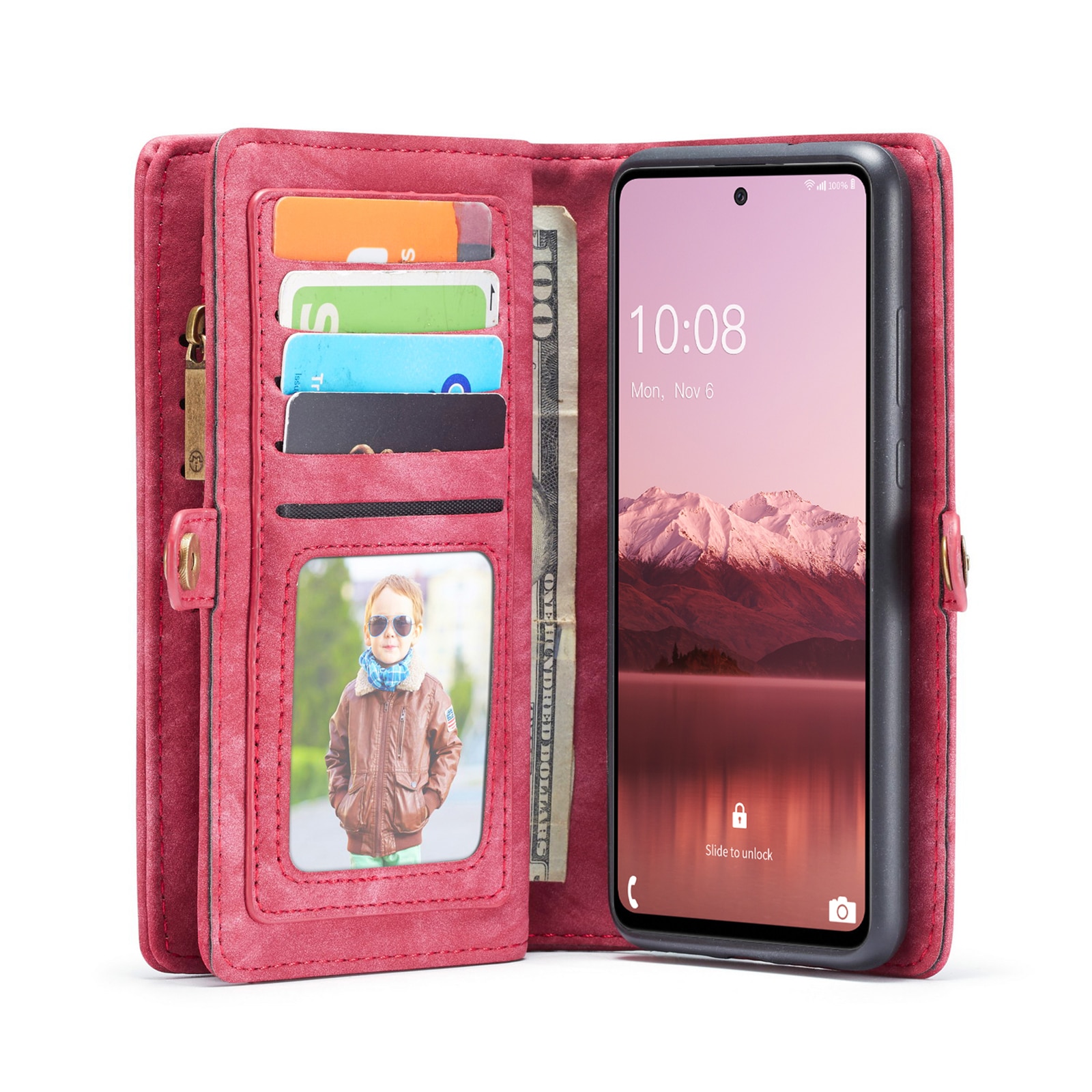 Cover portafoglio Multi-Slot Samsung Galaxy A53 Rosso