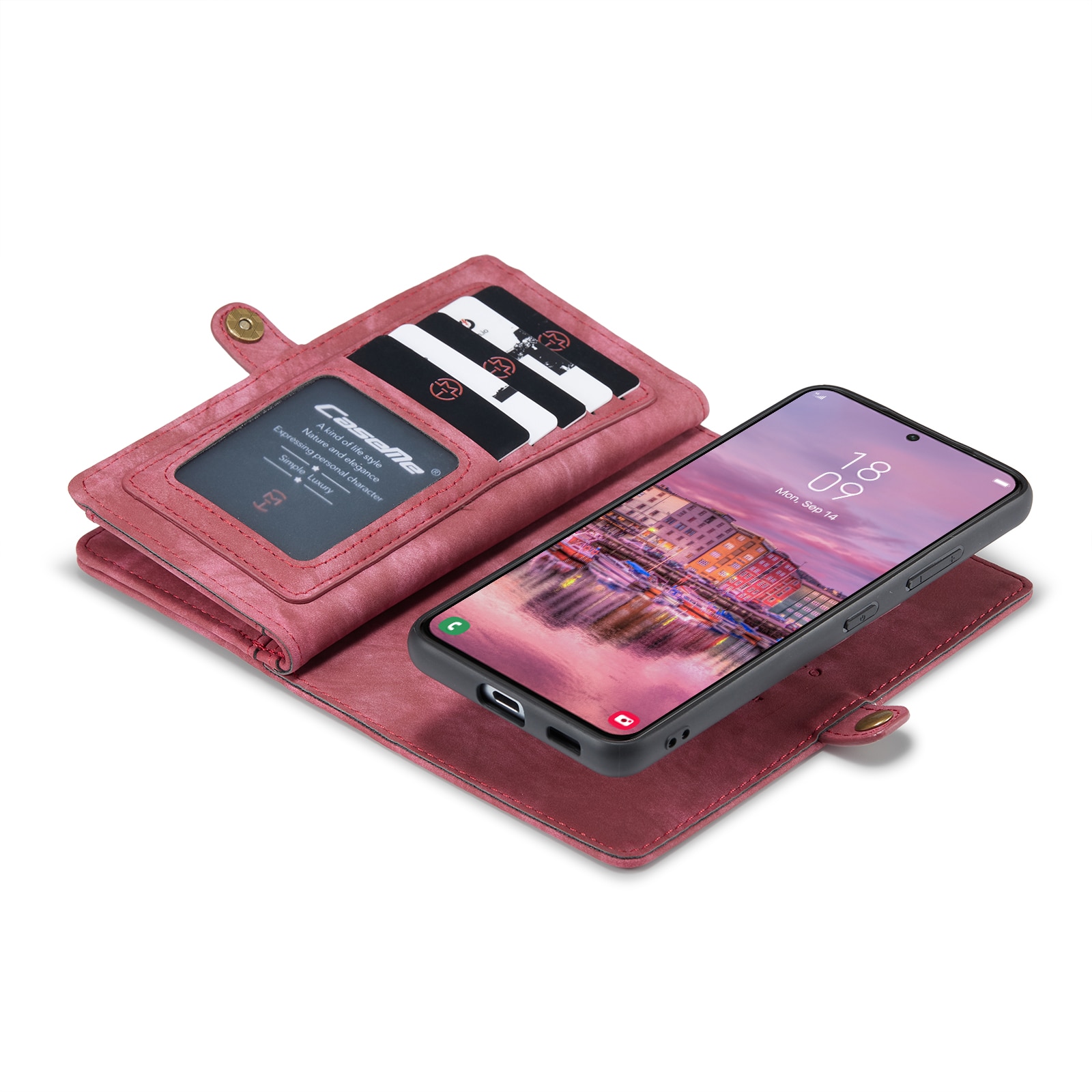 Cover portafoglio Multi-Slot Samsung Galaxy S22 Rosso