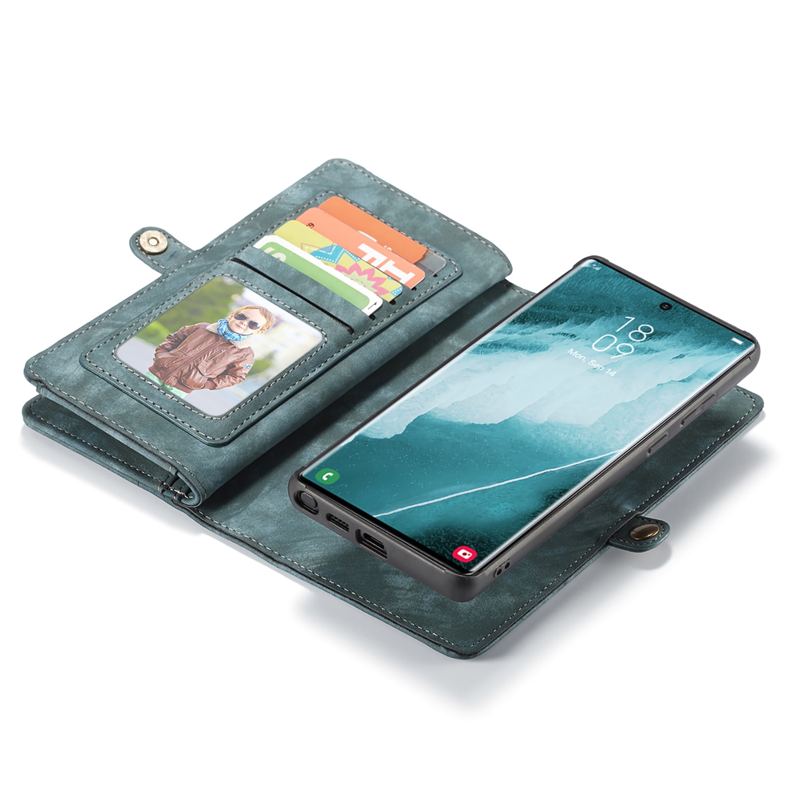 Cover portafoglio Multi-Slot Samsung Galaxy S22 Ultra Blu