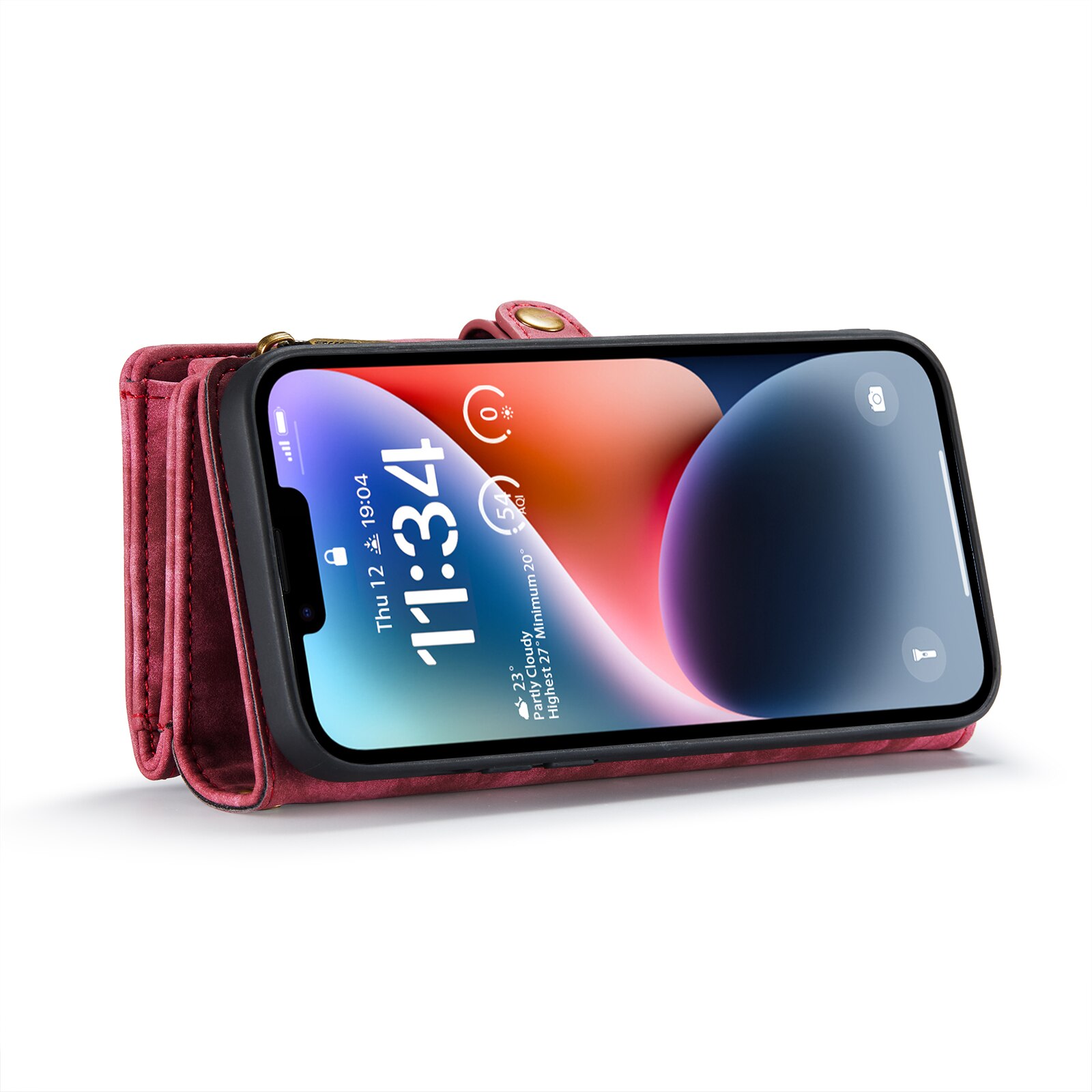 Cover portafoglio Multi-Slot iPhone 14 Rosso