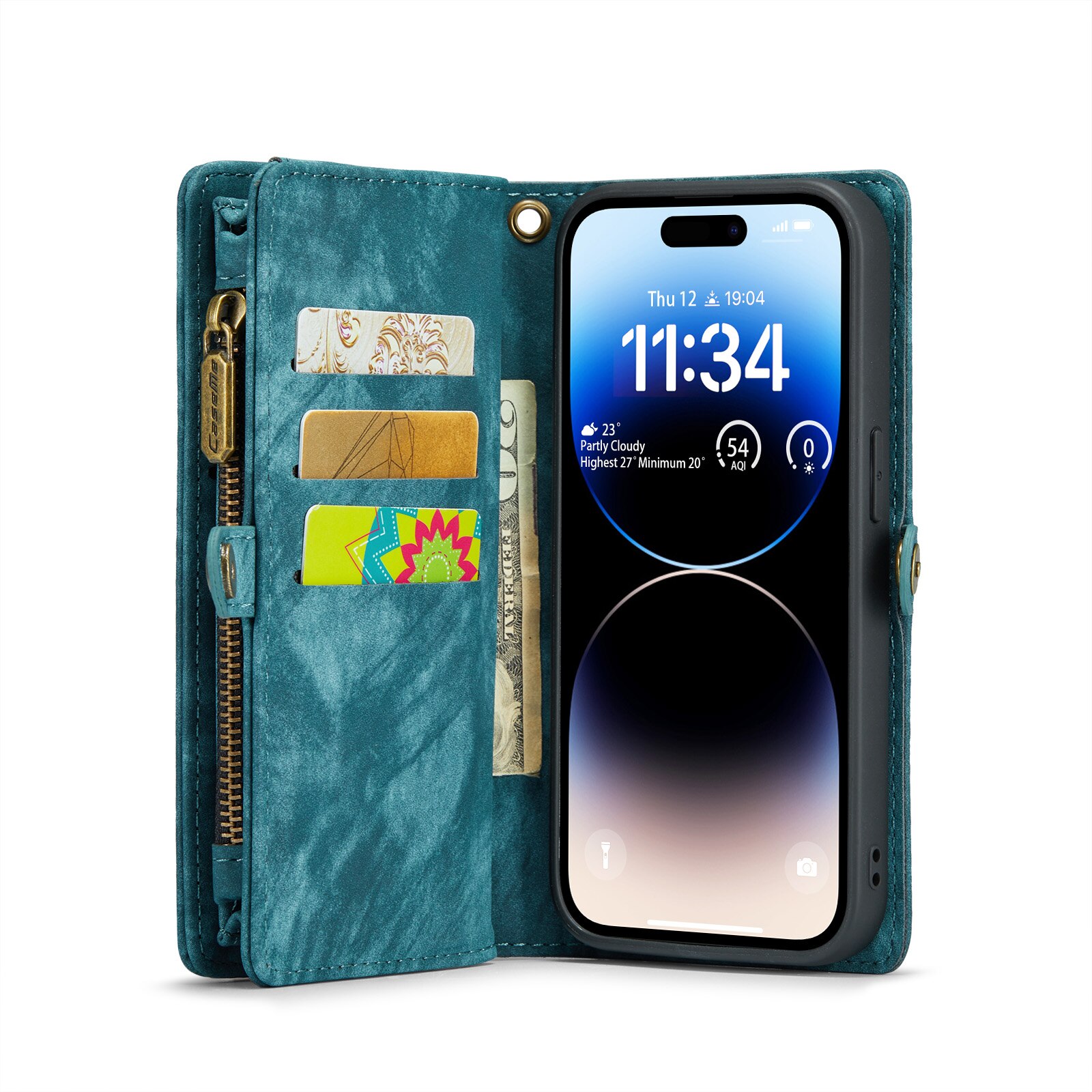 Cover portafoglio Multi-Slot iPhone 14 Pro Blu