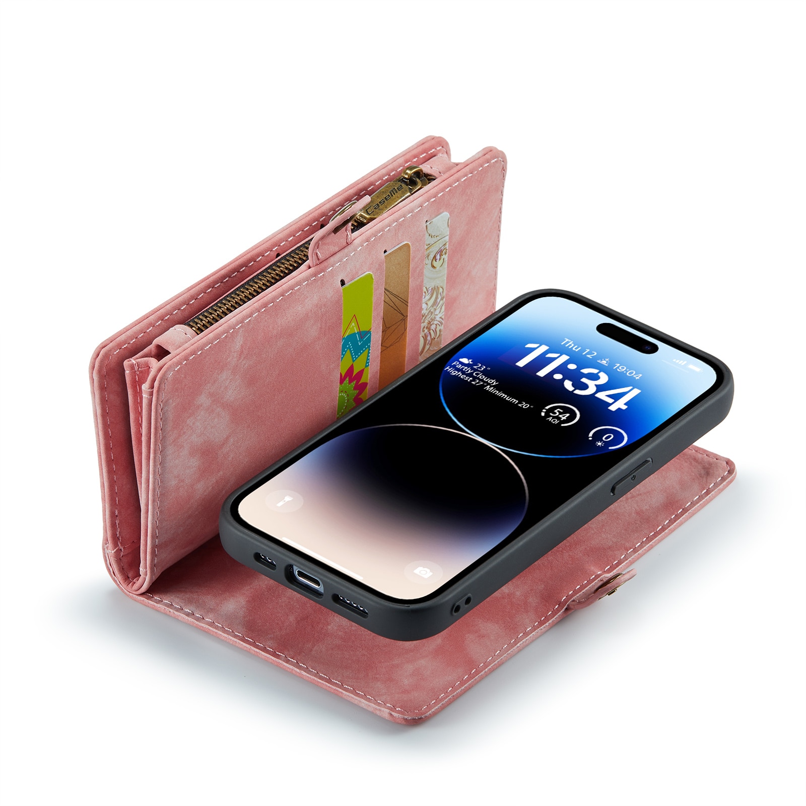 Cover portafoglio Multi-Slot iPhone 14 Pro Max Rosa