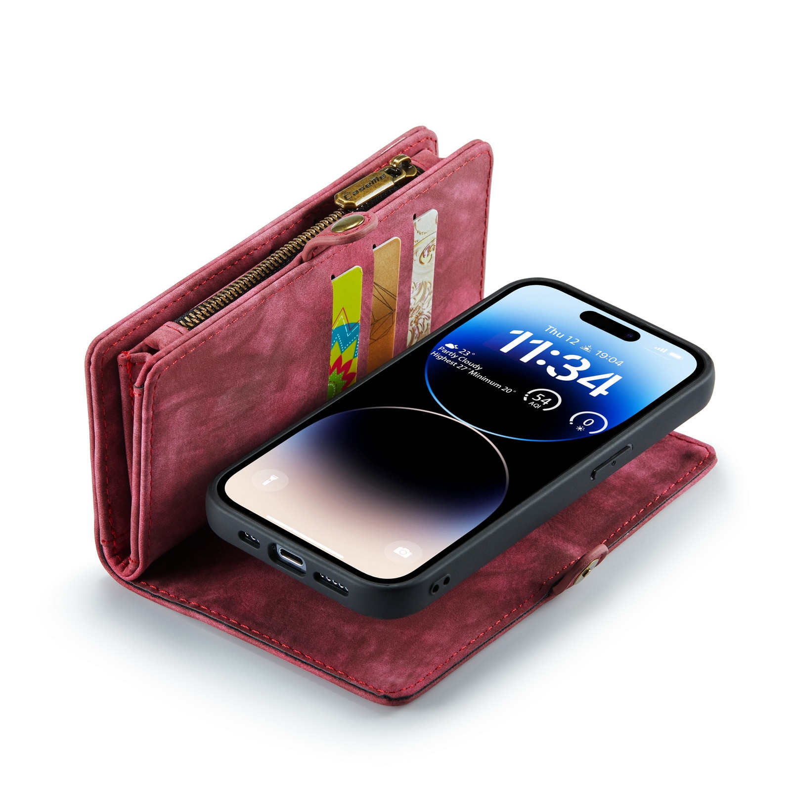 Cover portafoglio Multi-Slot iPhone 14 Pro Rosso