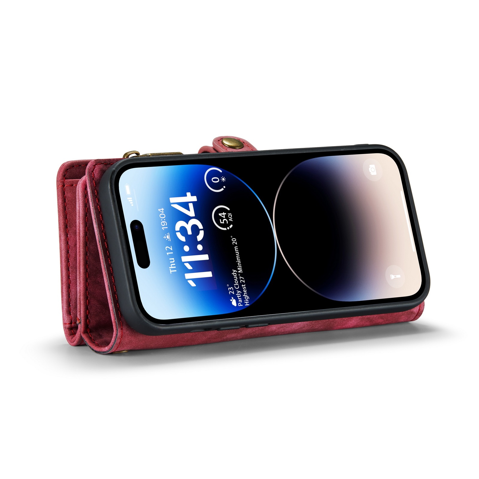 Cover portafoglio Multi-Slot iPhone 14 Pro Max Rosso