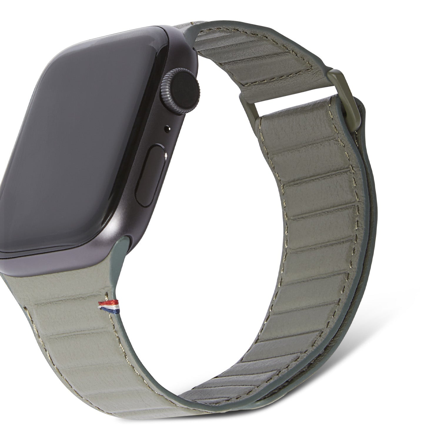 Leather Magnetic Traction Strap Apple Watch 41mm Series 8 Olive