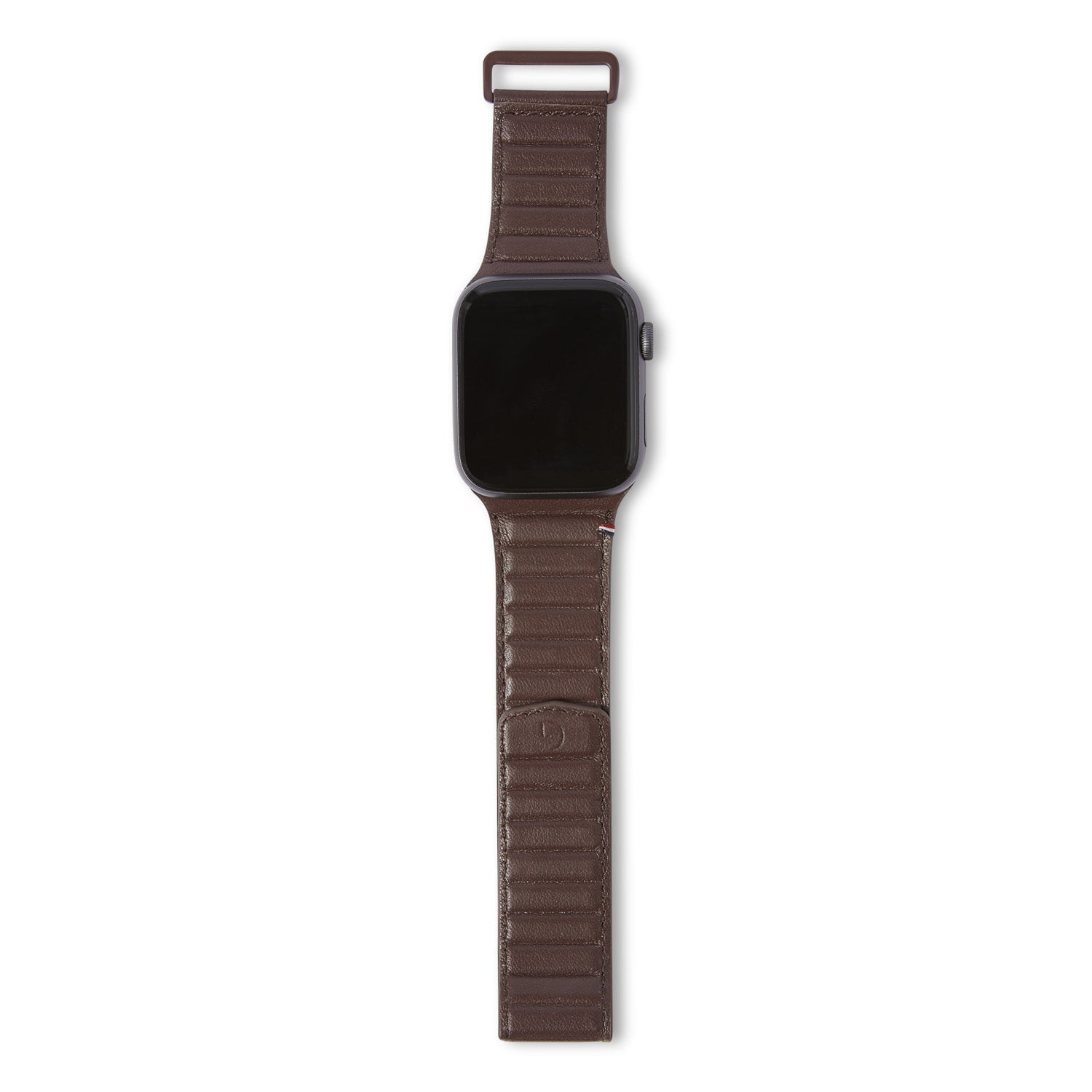 Leather Magnetic Traction Strap Apple Watch 45mm Series 8 Brown