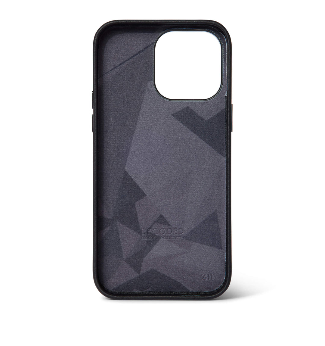 Leather Back Cover iPhone 14 Pro Black