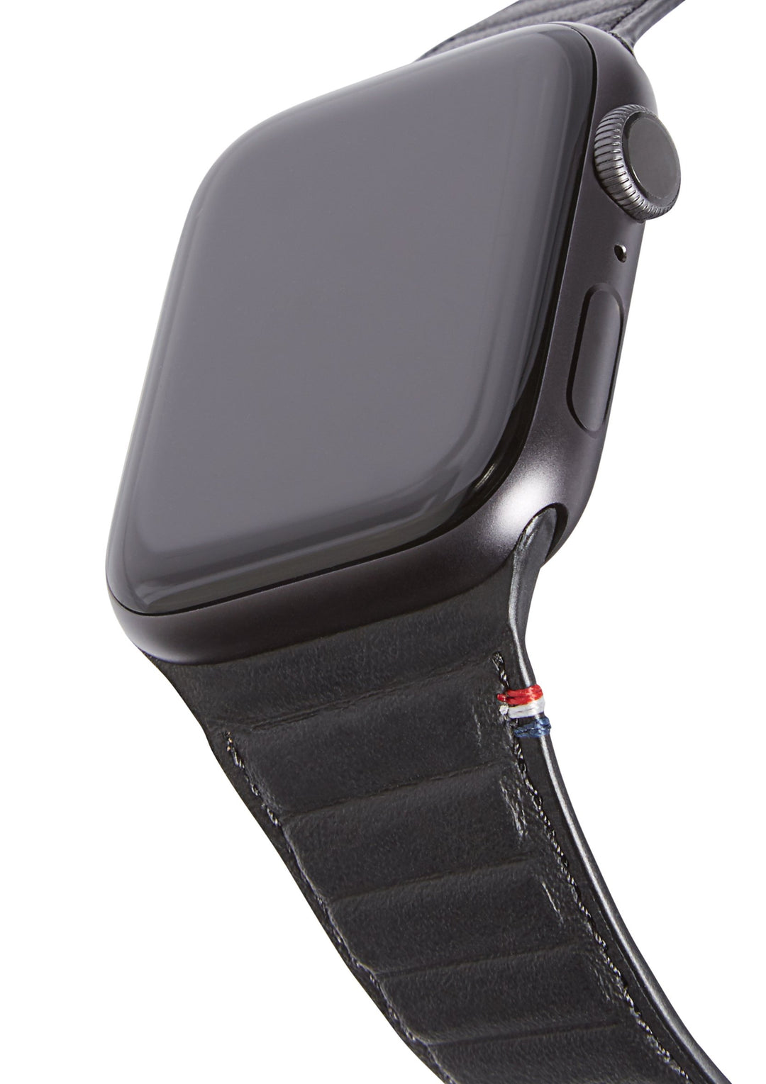 Leather Magnetic Traction Strap Apple Watch 44mm Black