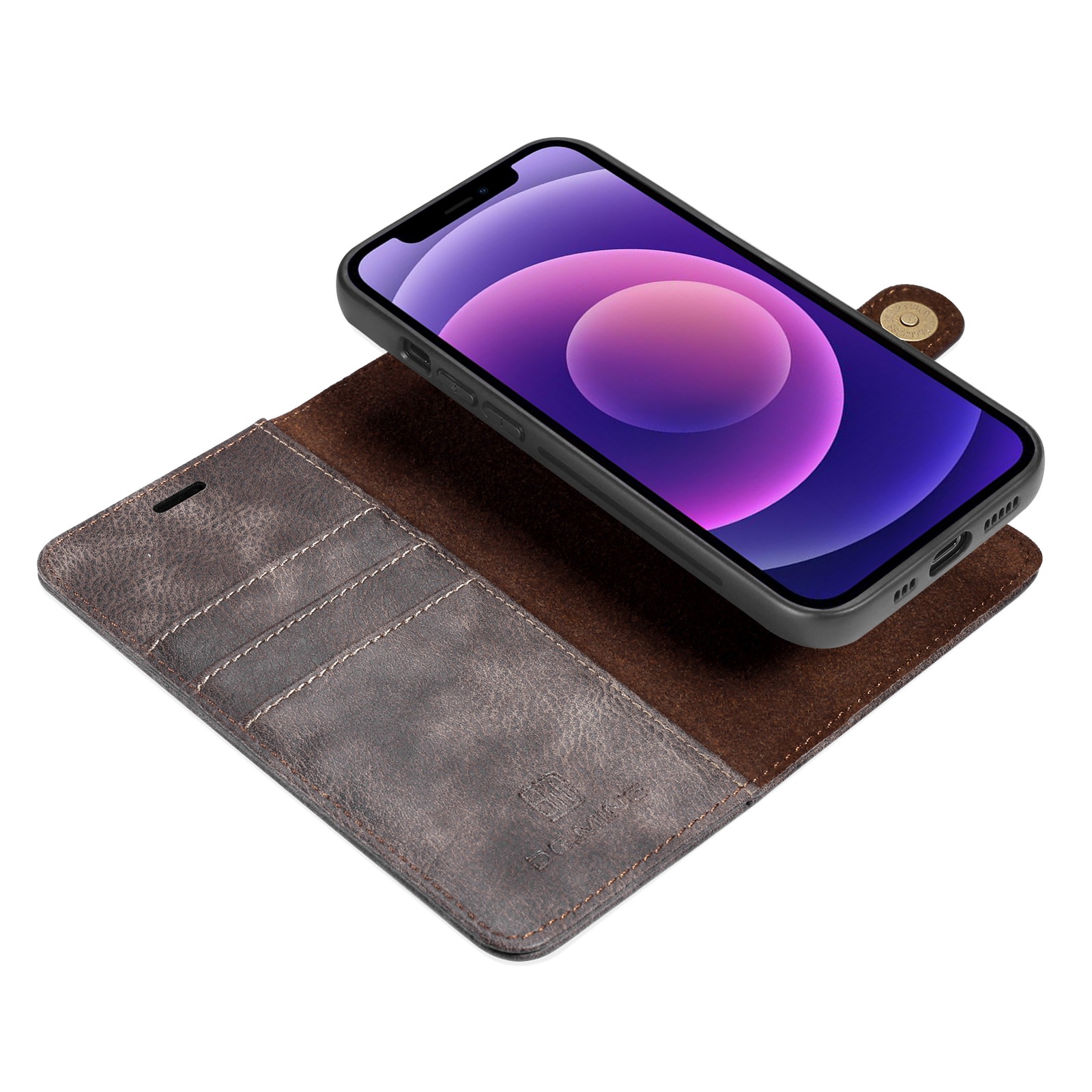 Cover portafoglio Magnet Wallet iPhone 13 Mini Brown