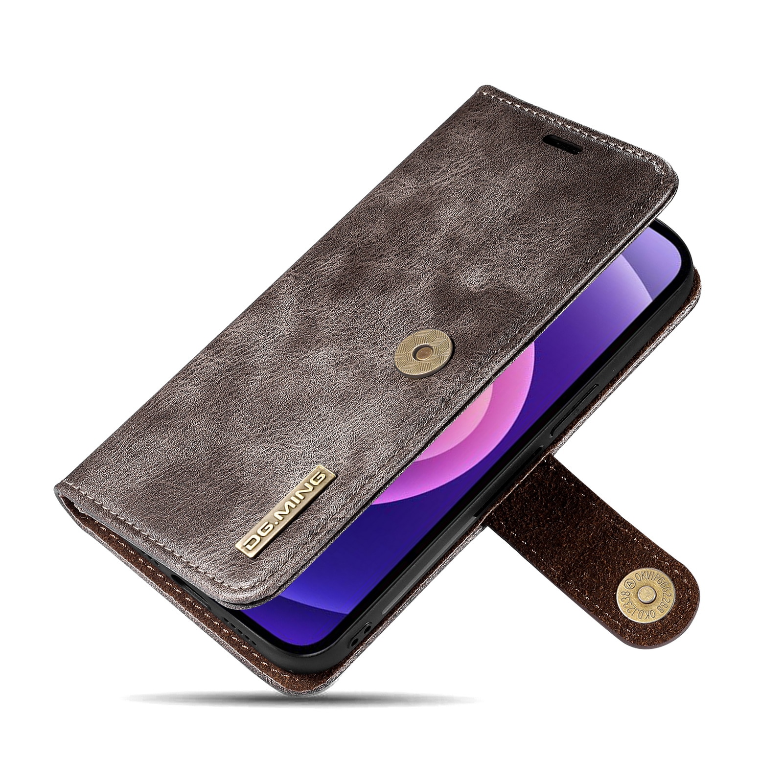 Cover portafoglio Magnet Wallet iPhone 13 Brown