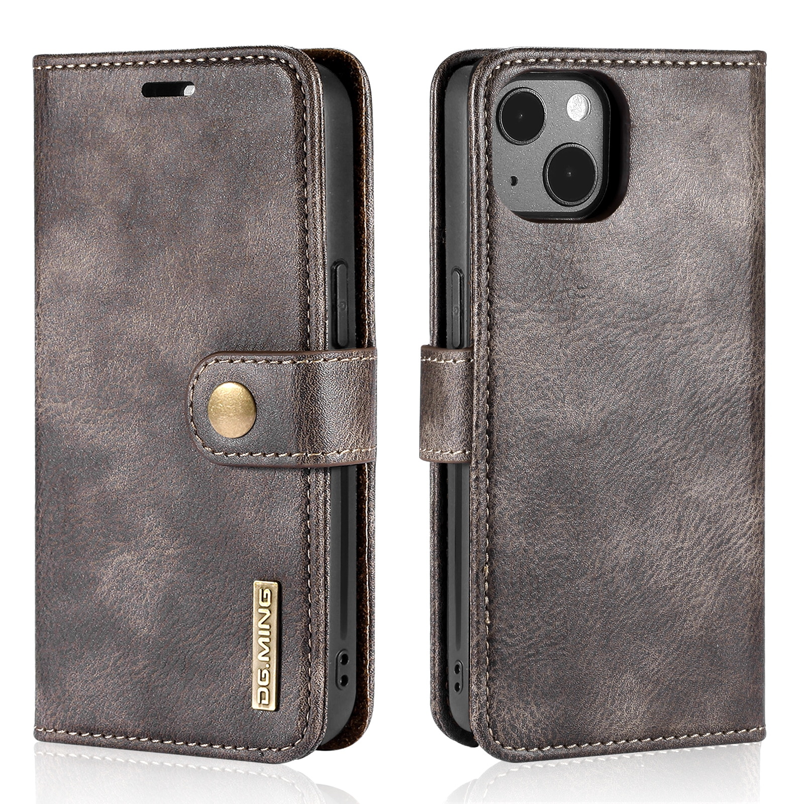 Cover portafoglio Magnet Wallet iPhone 13 Mini Brown