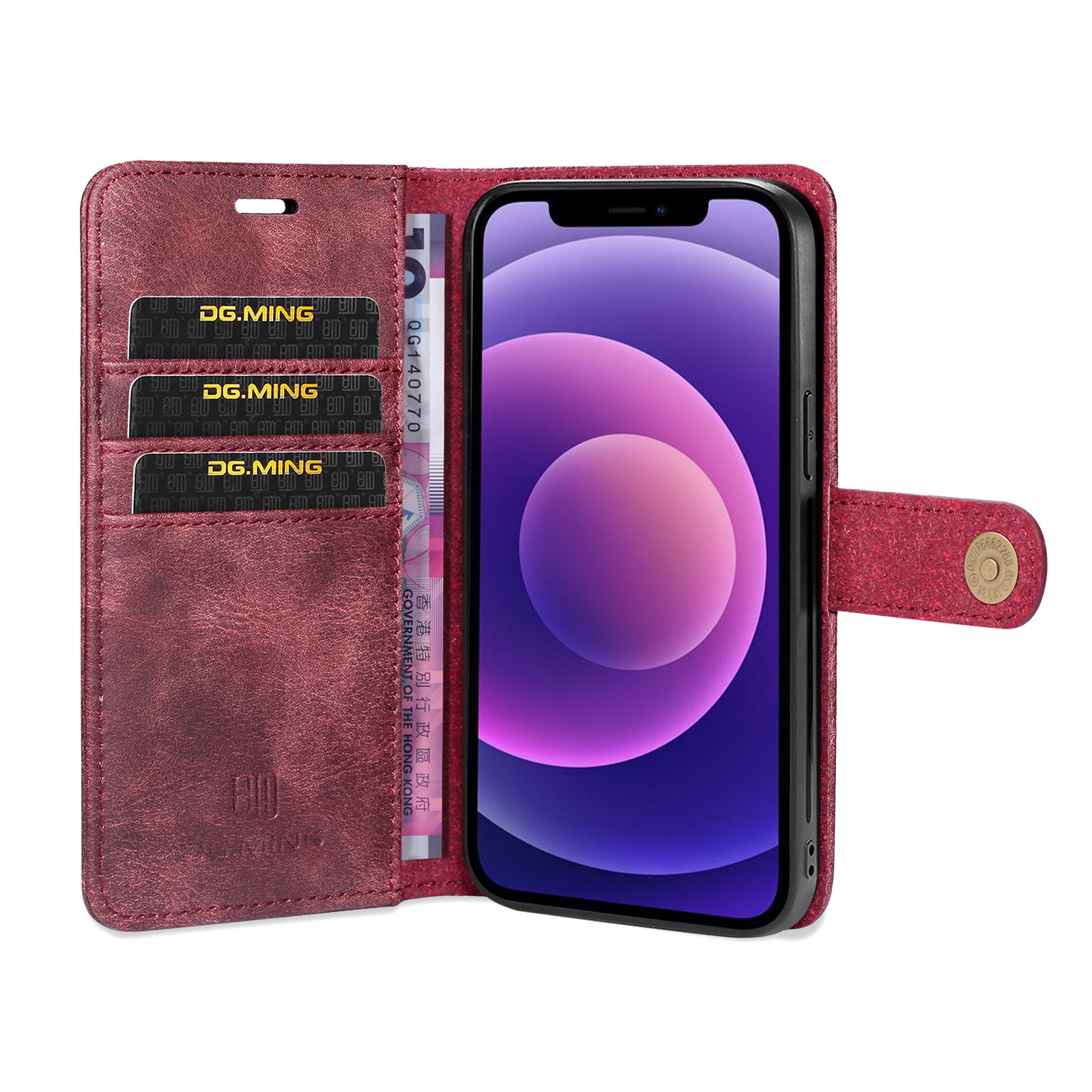 Cover portafoglio Magnet Wallet iPhone 13 Mini Red