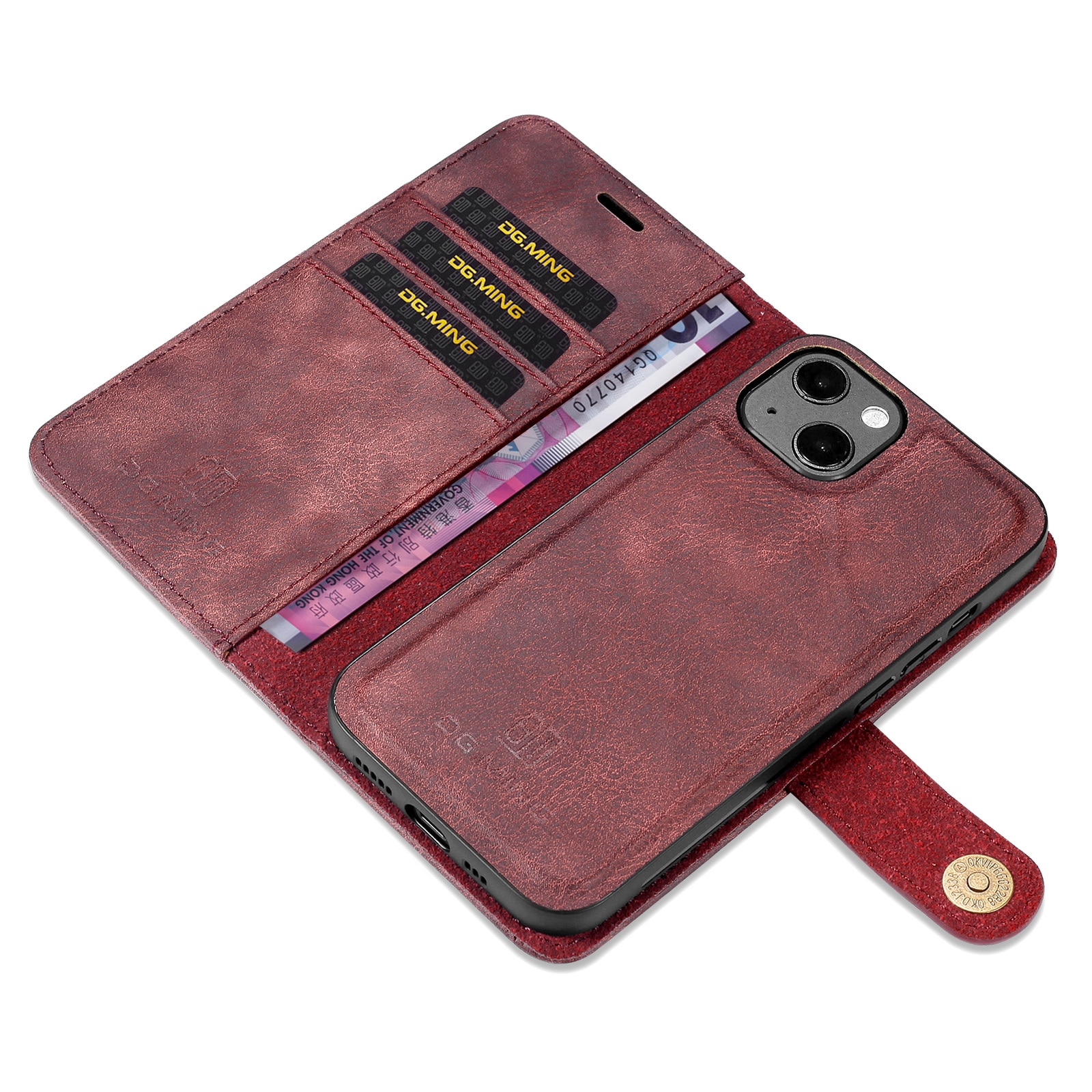 Cover portafoglio Magnet Wallet iPhone 13 Mini Red