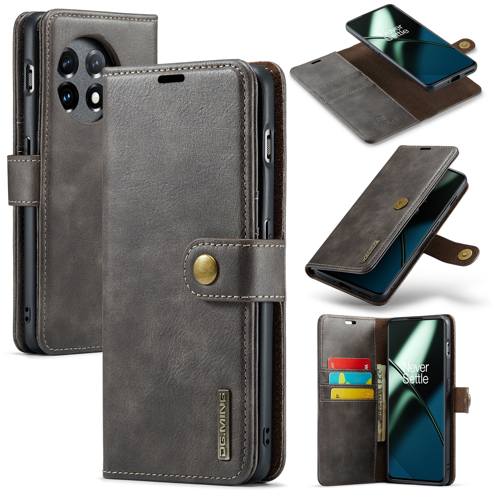 Cover portafoglio Magnet Wallet OnePlus 11 Brown