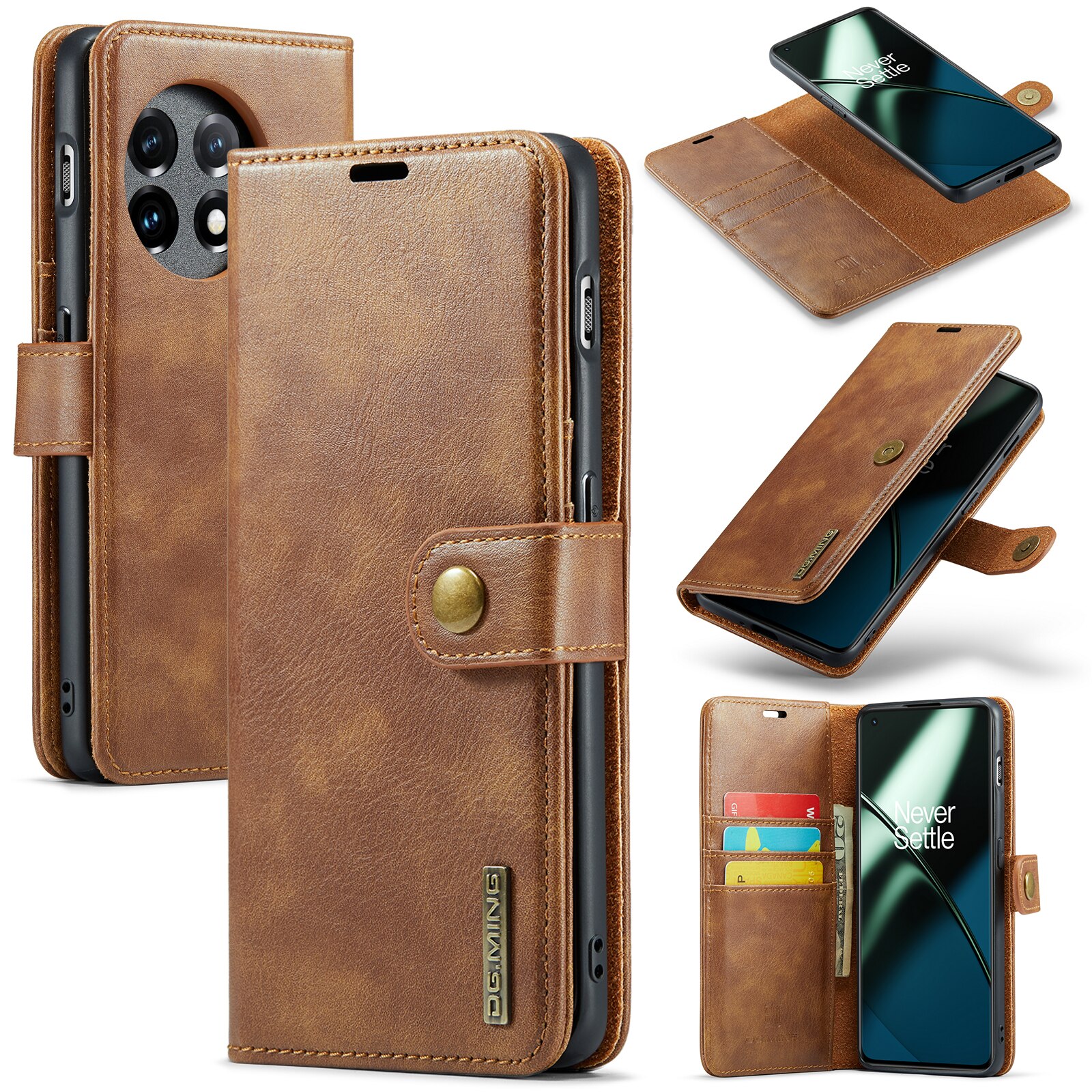 Cover portafoglio Magnet Wallet  OnePlus 11 Cognac