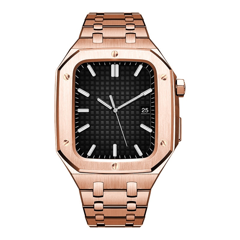 Cinturino Full Metal Apple Watch 45mm Series 7 oro rosa